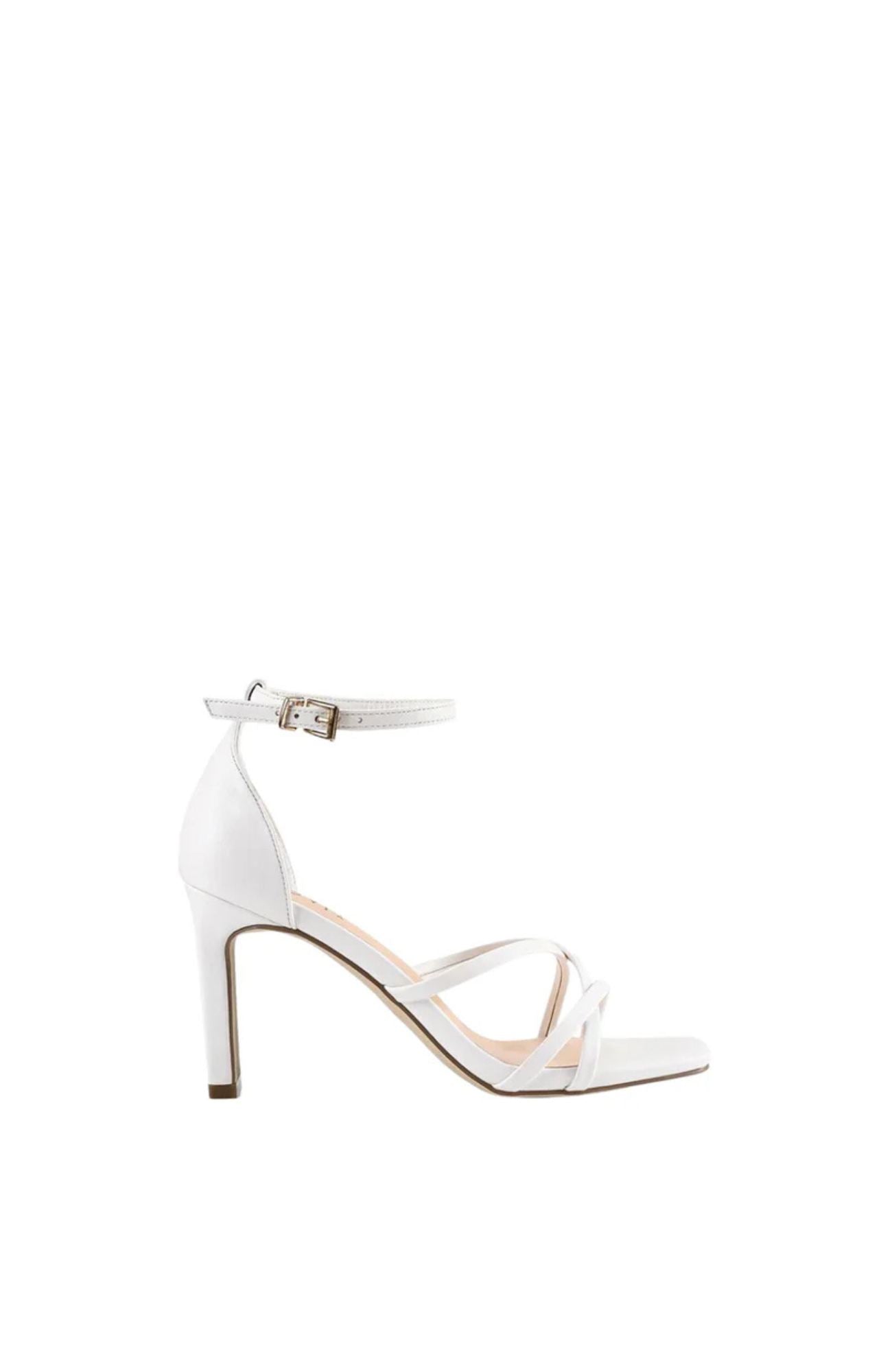 Kingdom Heel Sandal White Smooth