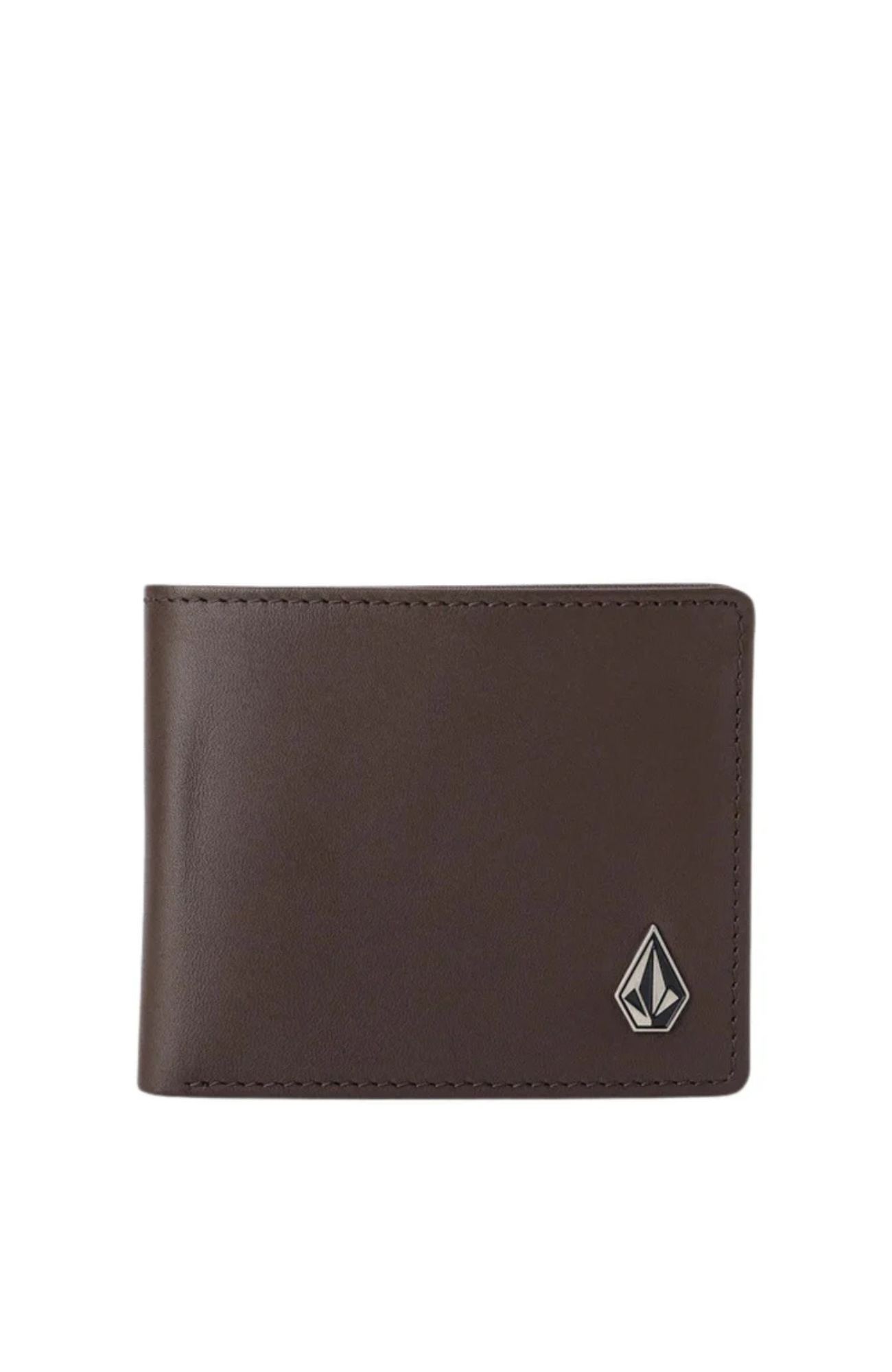 Single Stone Leather Wallet Dark Brown
