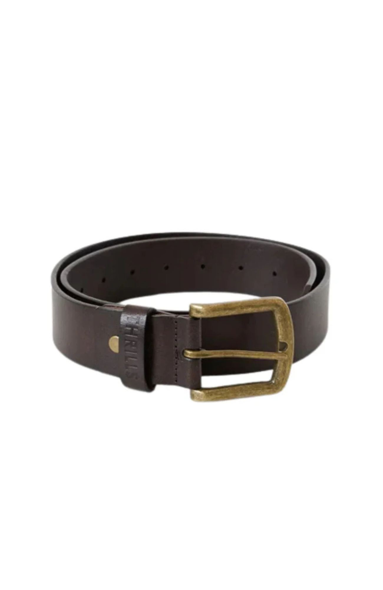 Thrills Leather Belt Brown