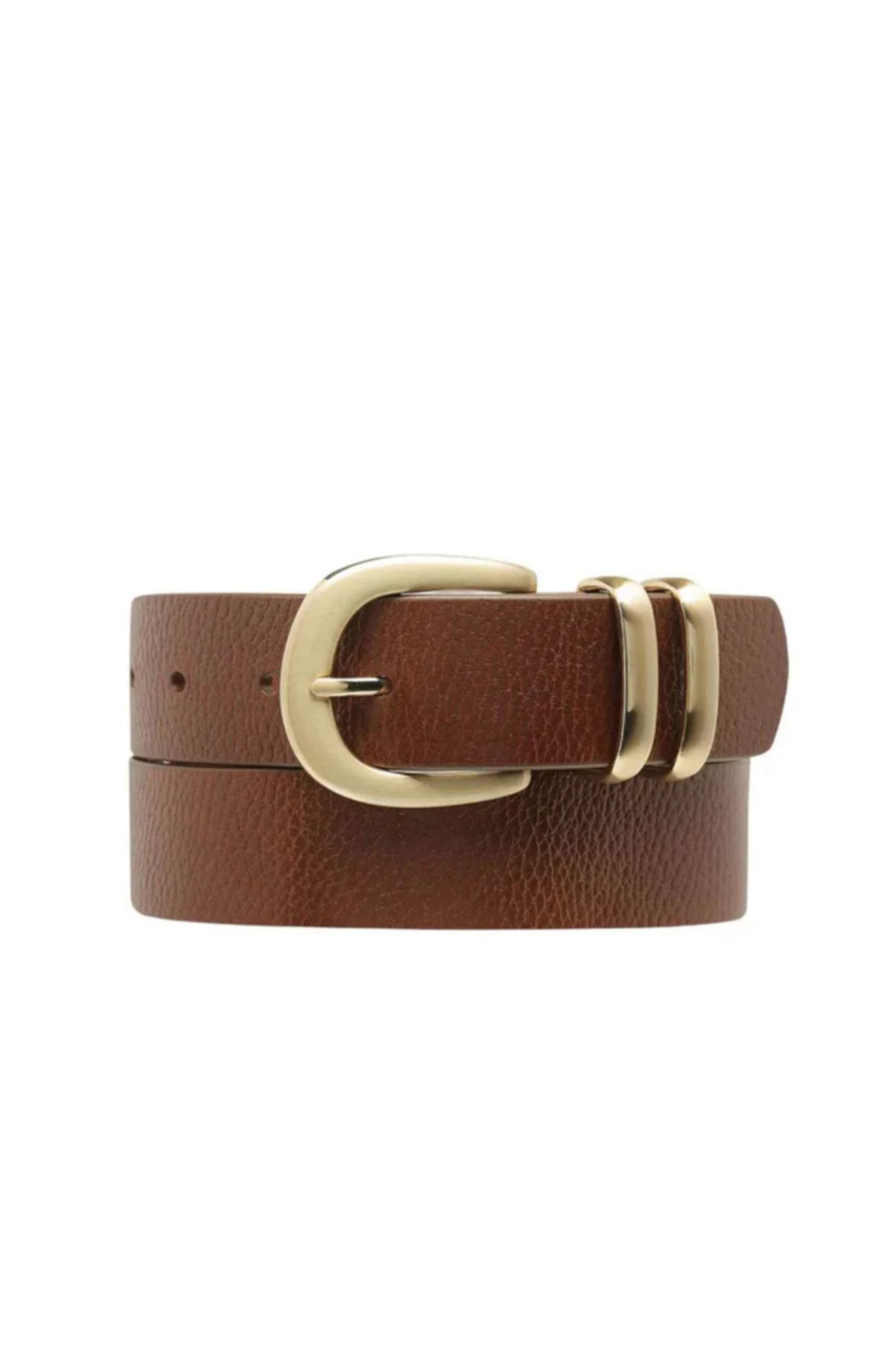 Let It Be Belt Tan Gold