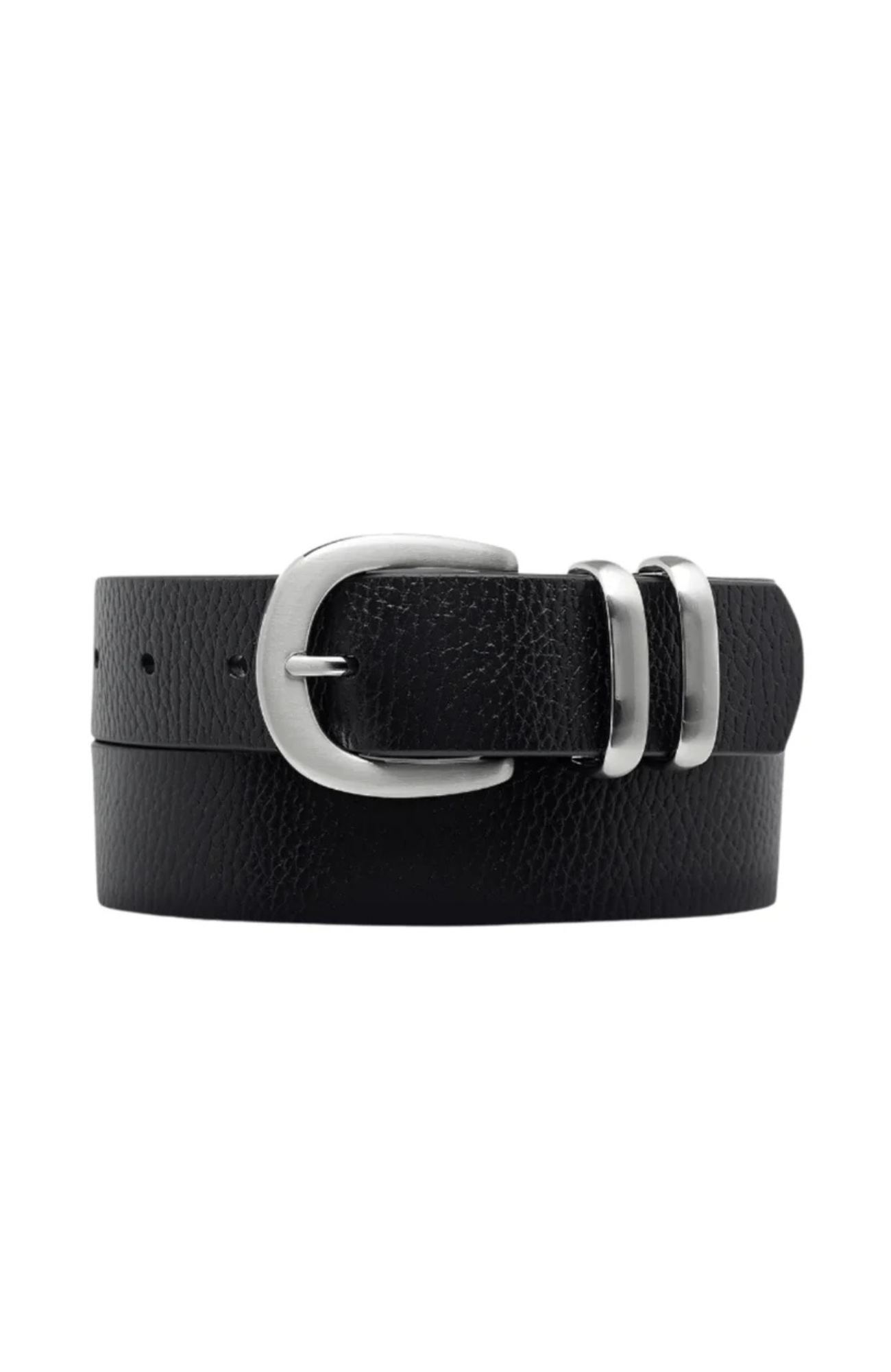 Let It Be Belt Black Silver