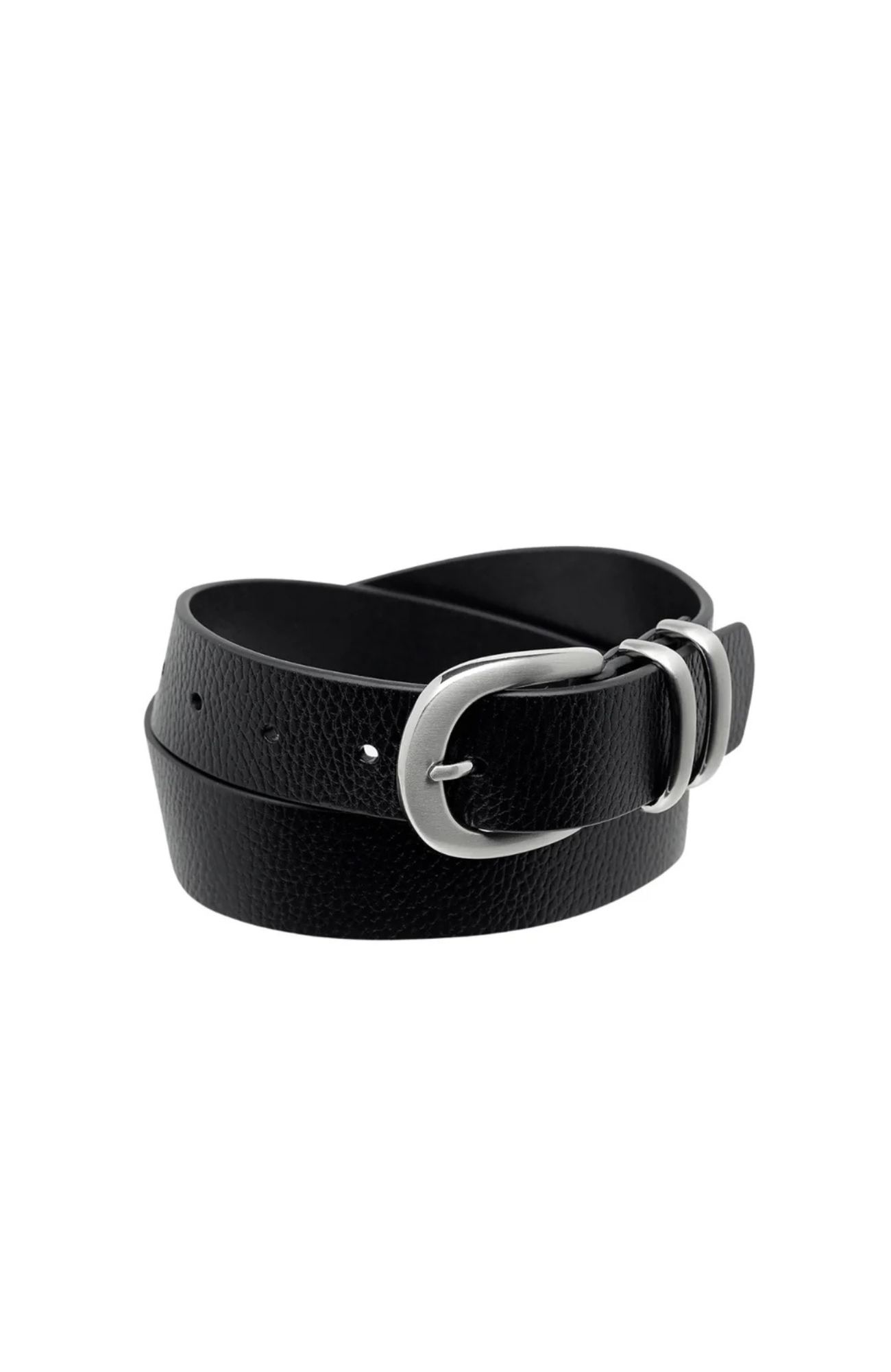 Let It Be Belt Black Silver
