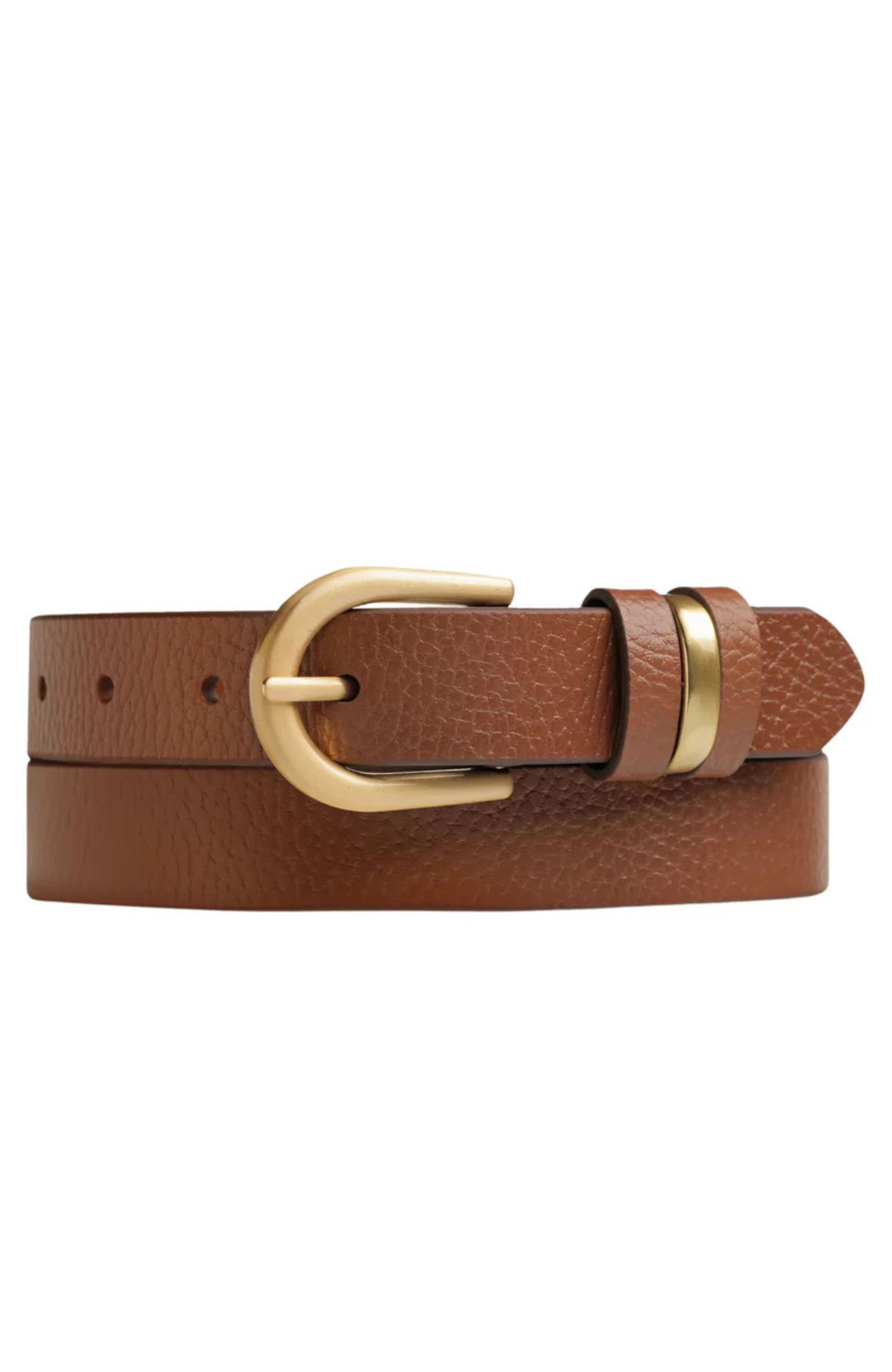 Over And Over Belt Tan Gold
