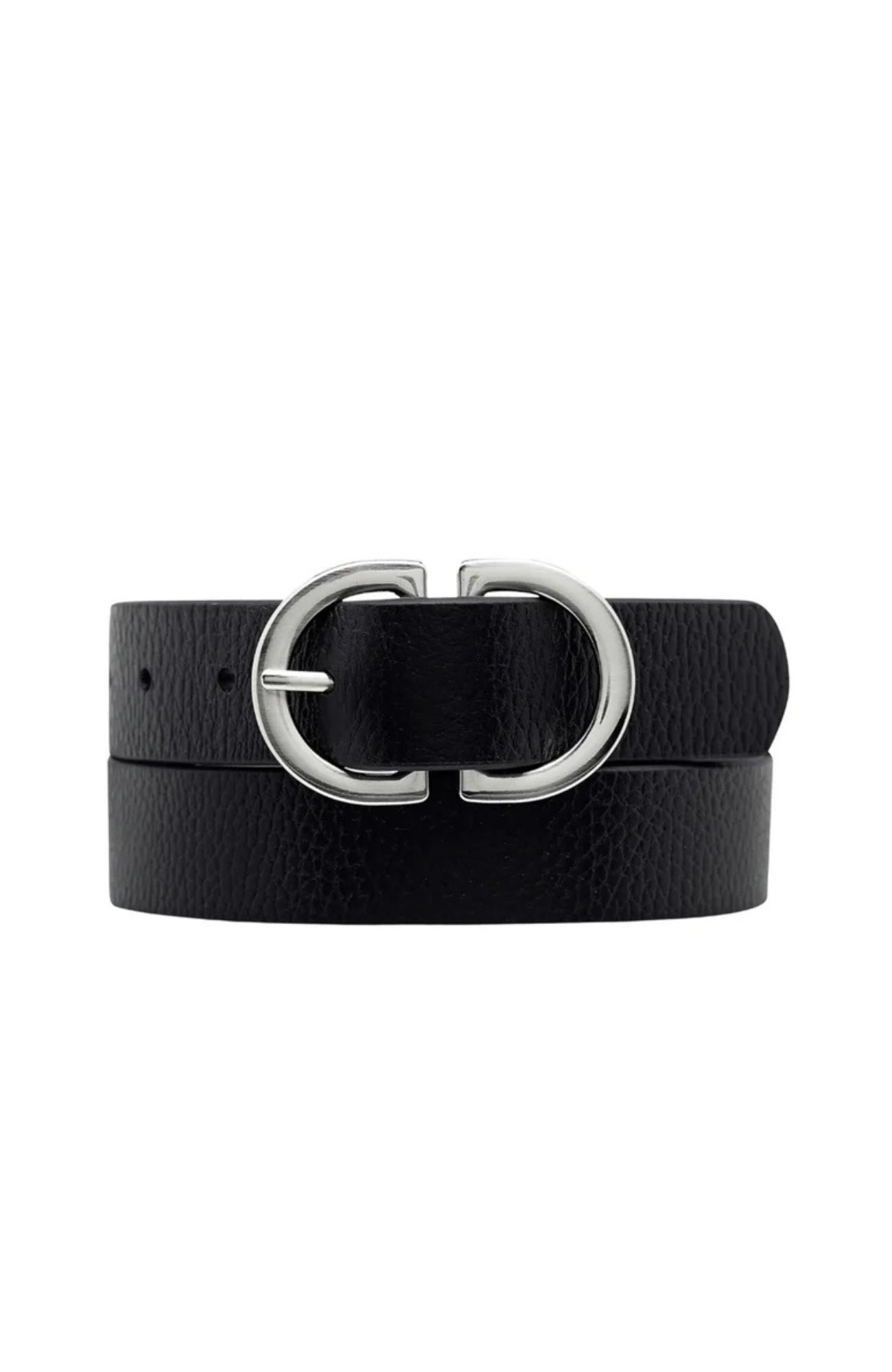 In Reverse Belt Black Silver