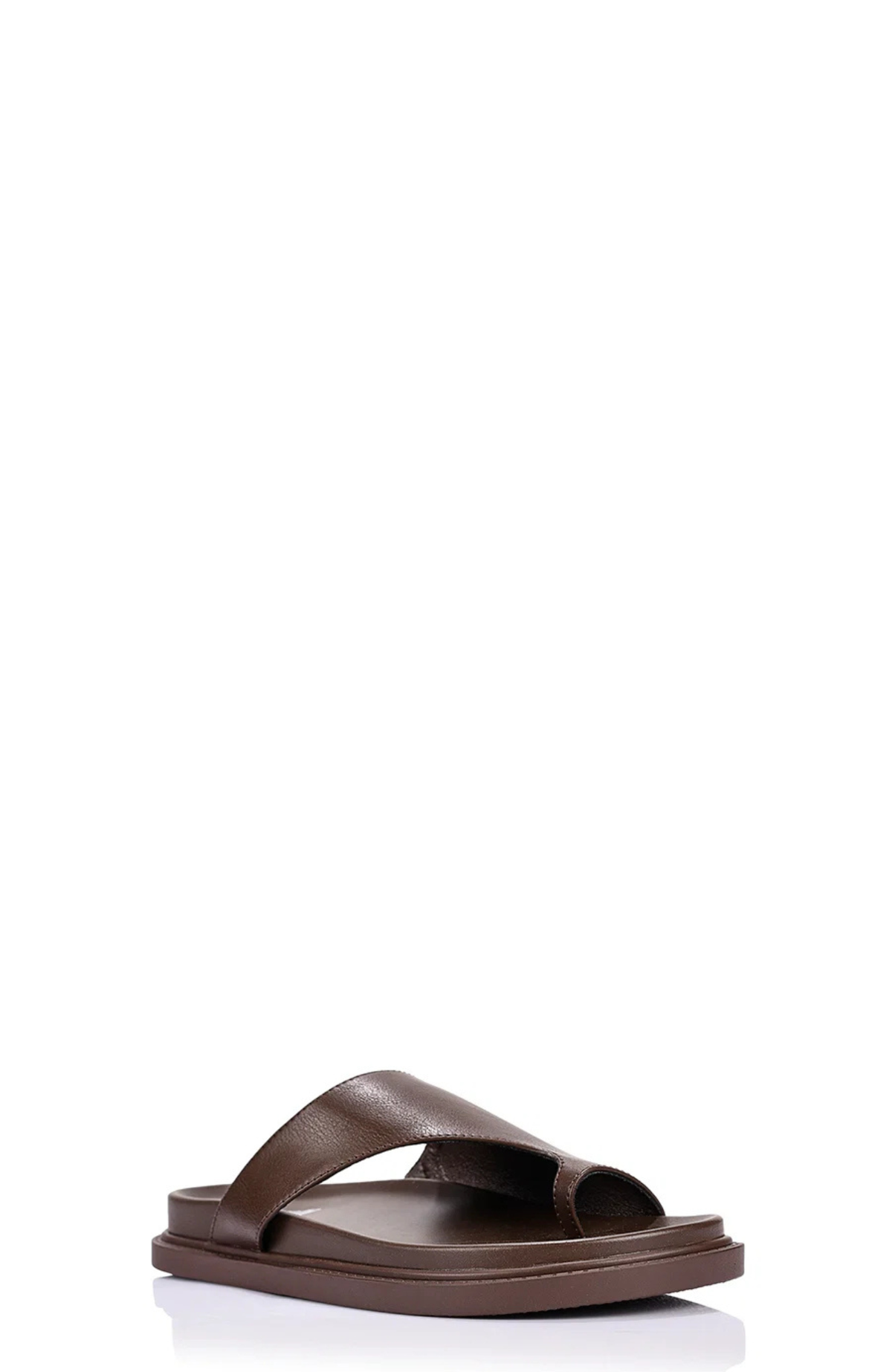 Brenda Footbed Slides Chocolate Brown