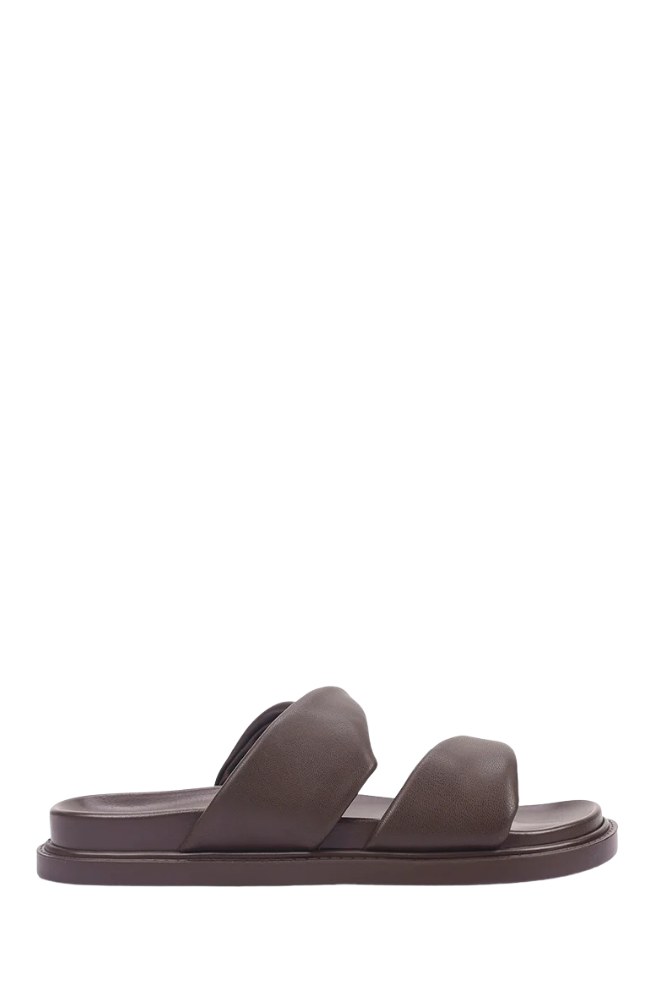 Bindy Footbed Slides Chocolate Brown