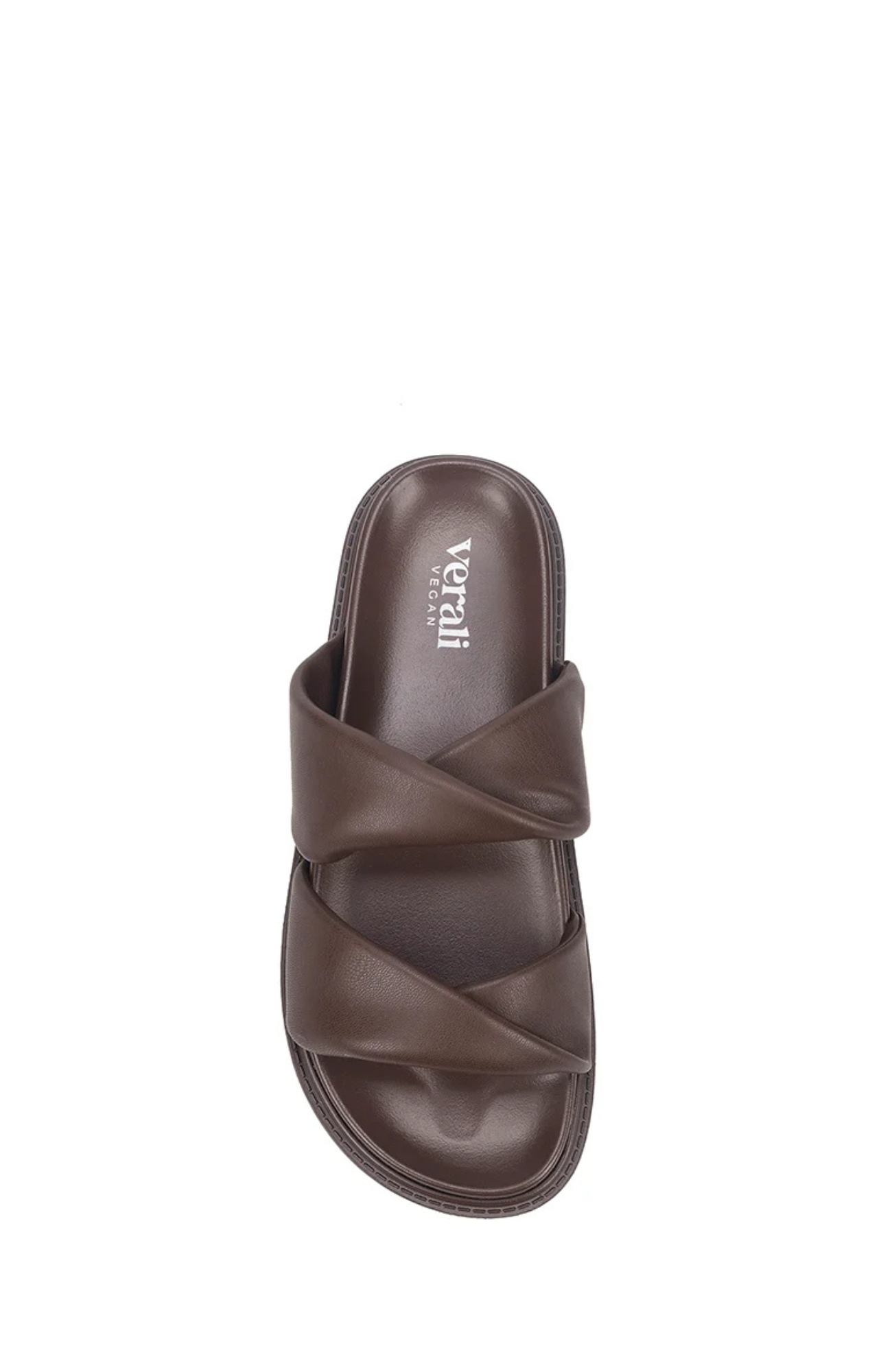 Bindy Footbed Slides Chocolate Brown