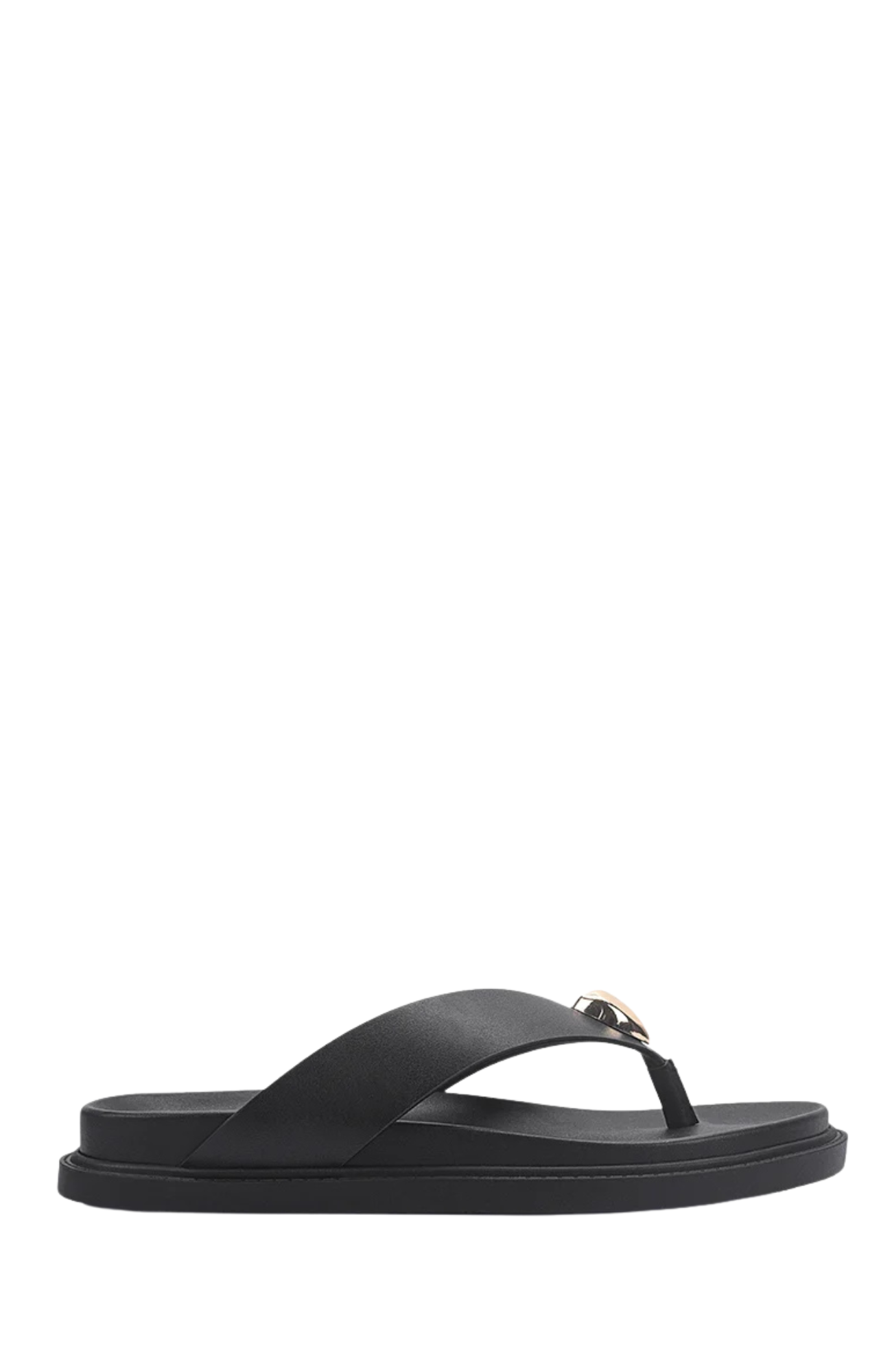 Bri Footbed Thongs Black