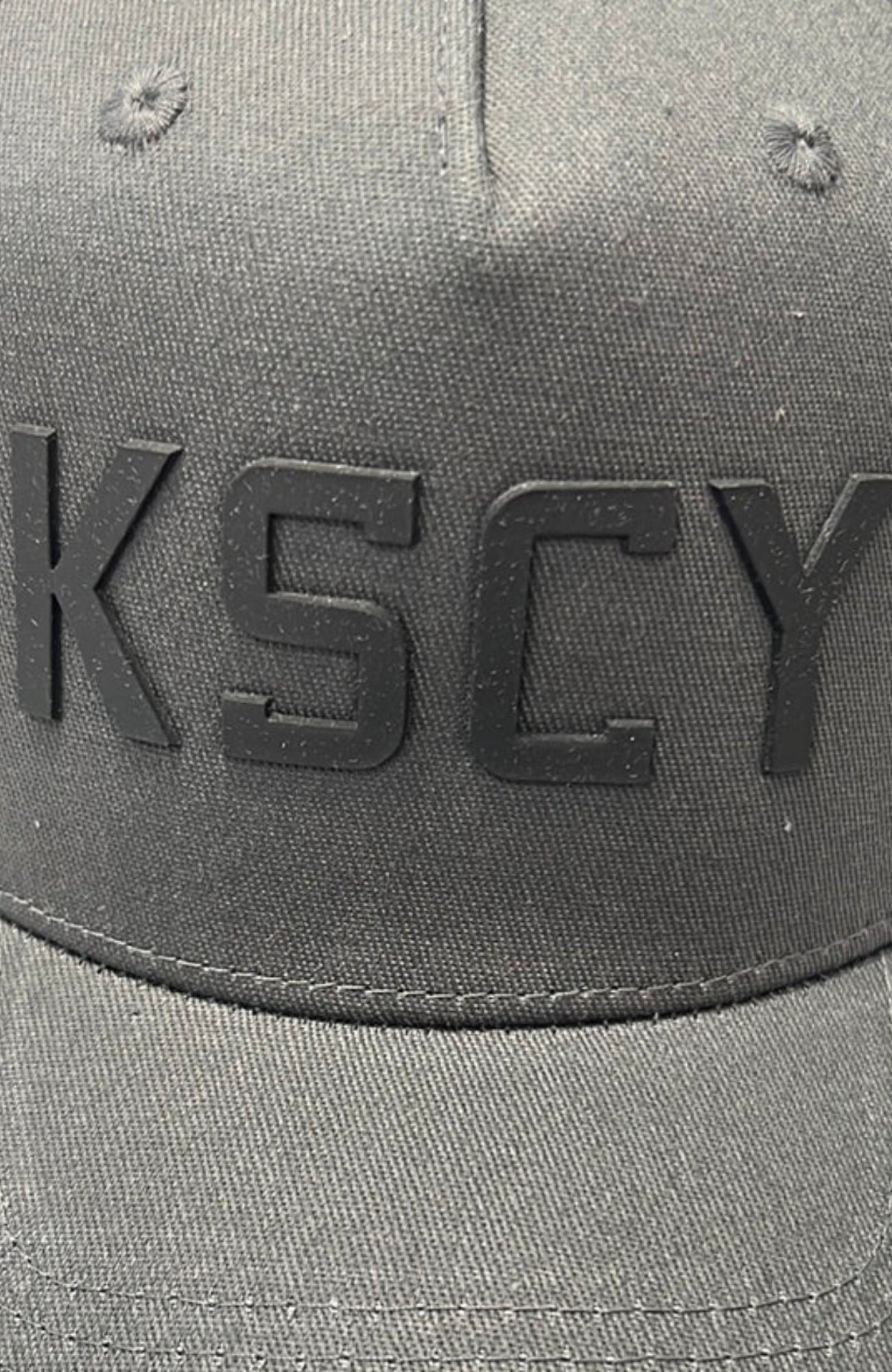 Wigstone 5 Panel Curved Peak Cap Charcoal