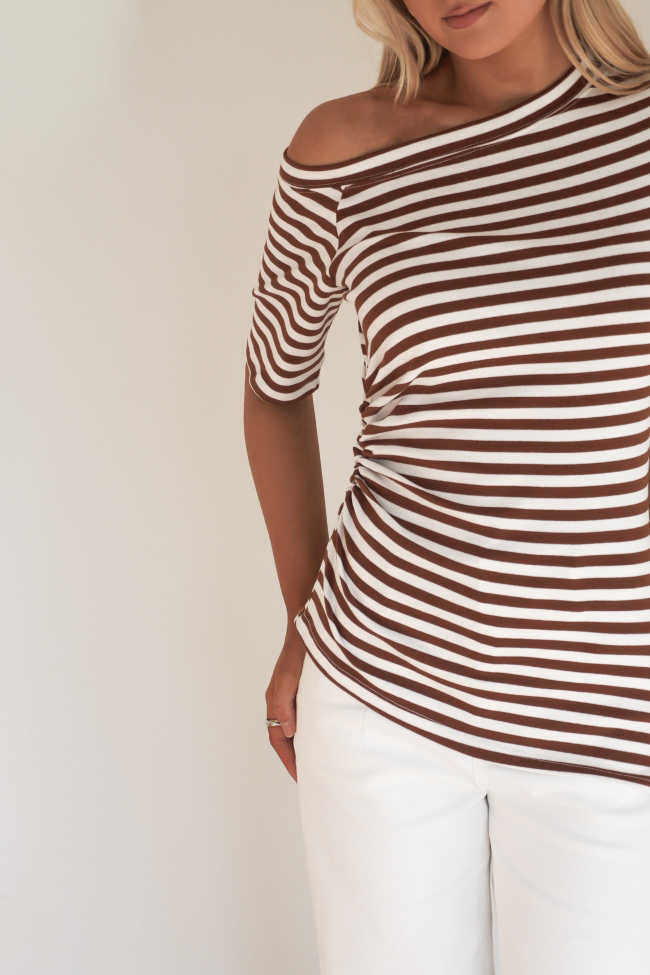 Alana Top Brown Stripe
