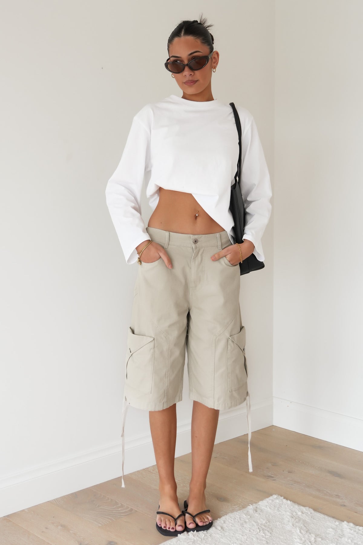 Alexia Cargo Jort Beige