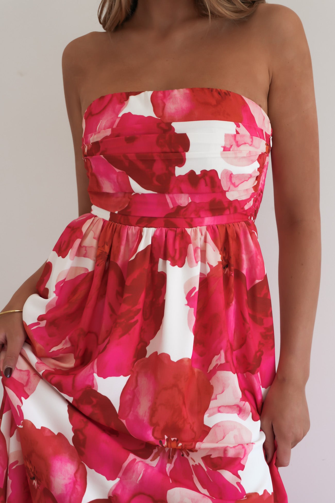 Angelo Midi Dress Red Floral