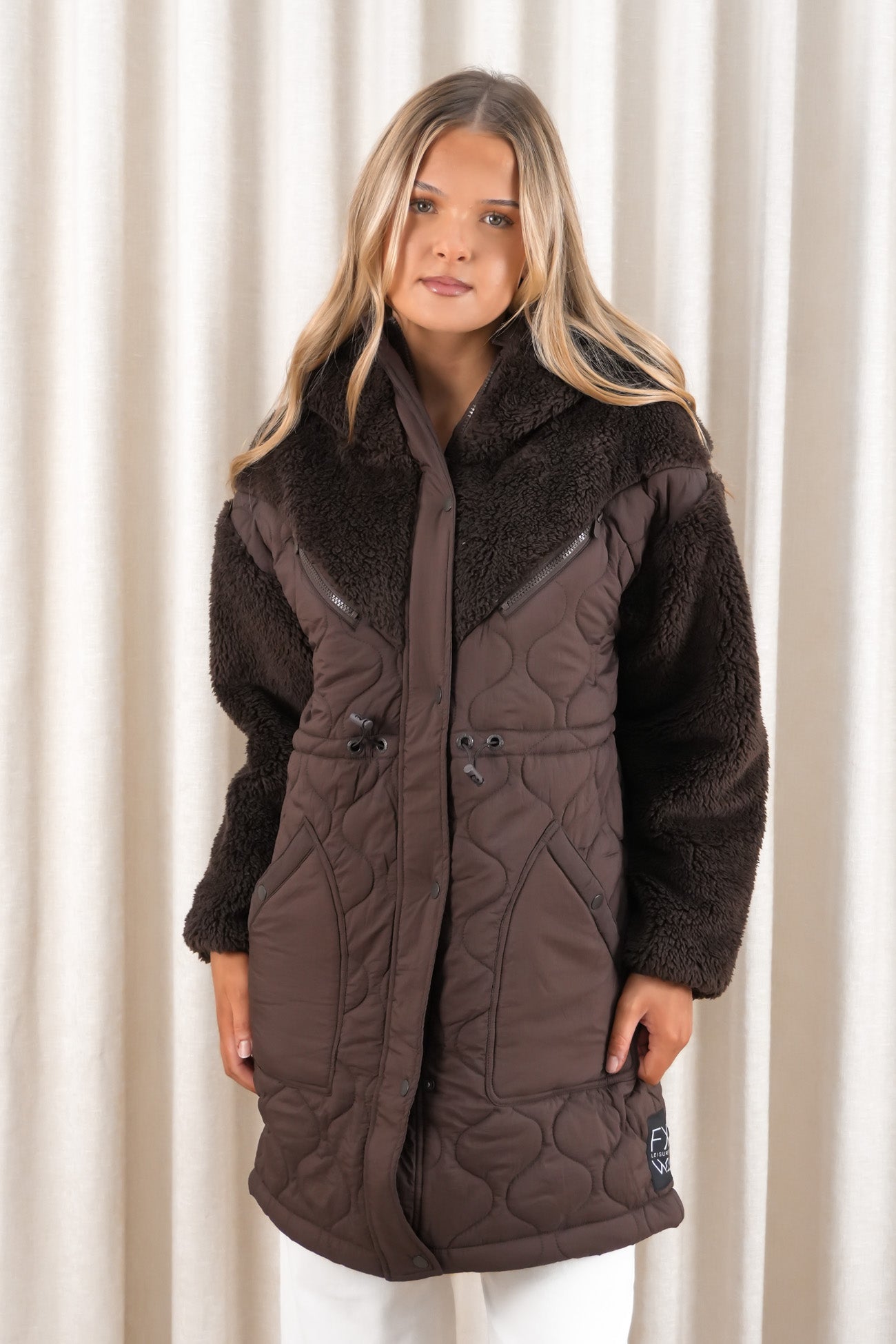 Annabella Longline Anorak Coffee