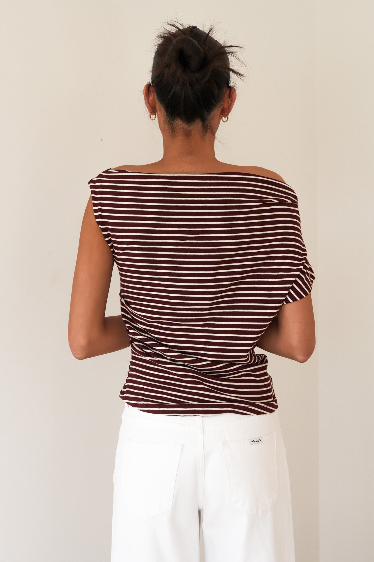 Anne Top Chocolate Stripe