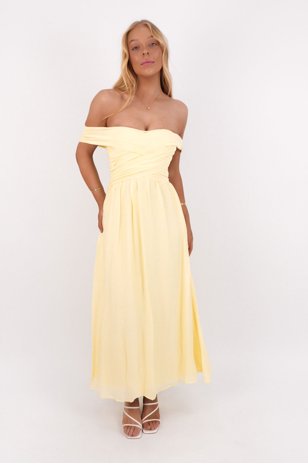 Anslee Midi Dress Yellow