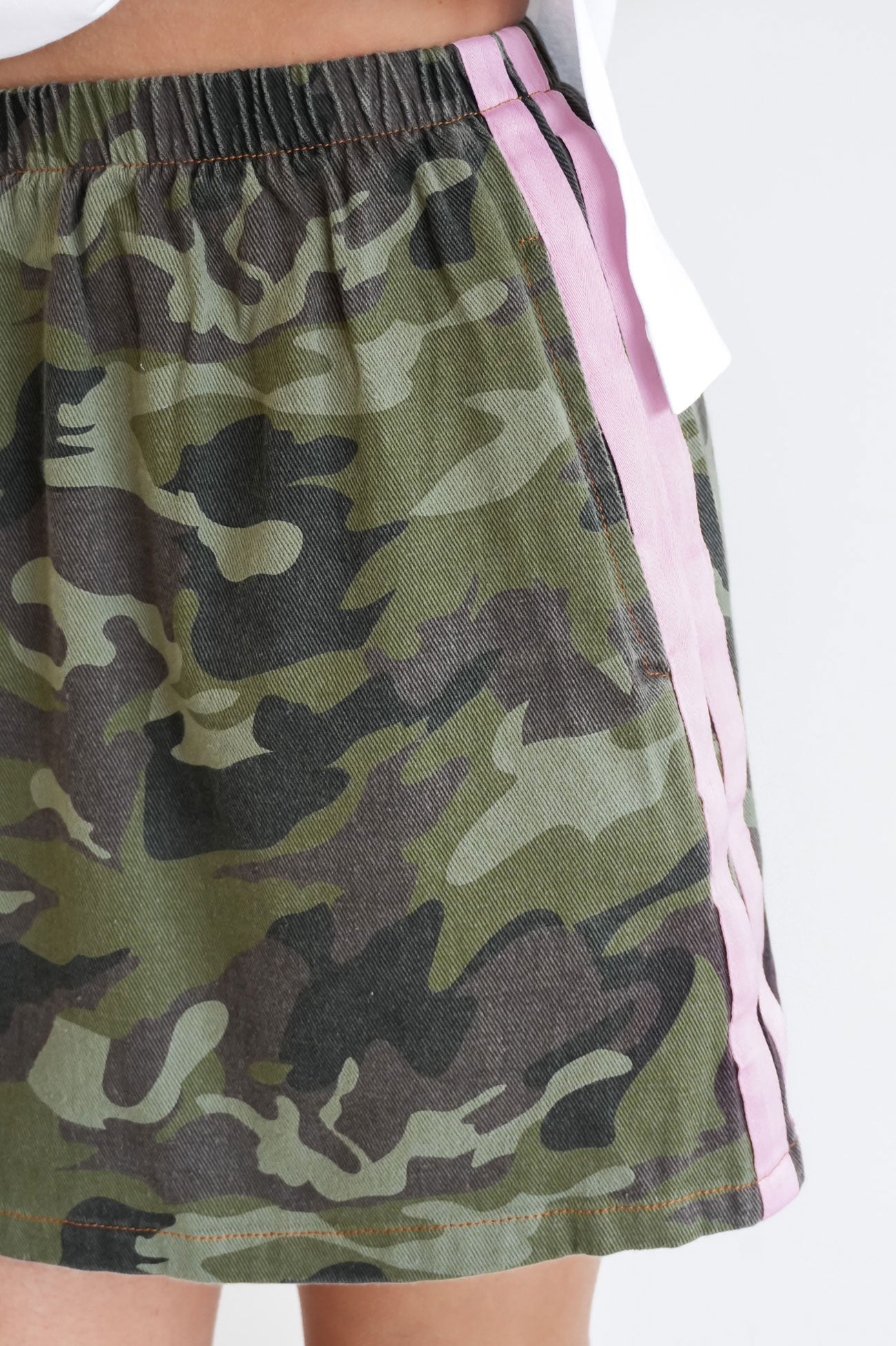 Ariya Denim Mini Skirt Camo