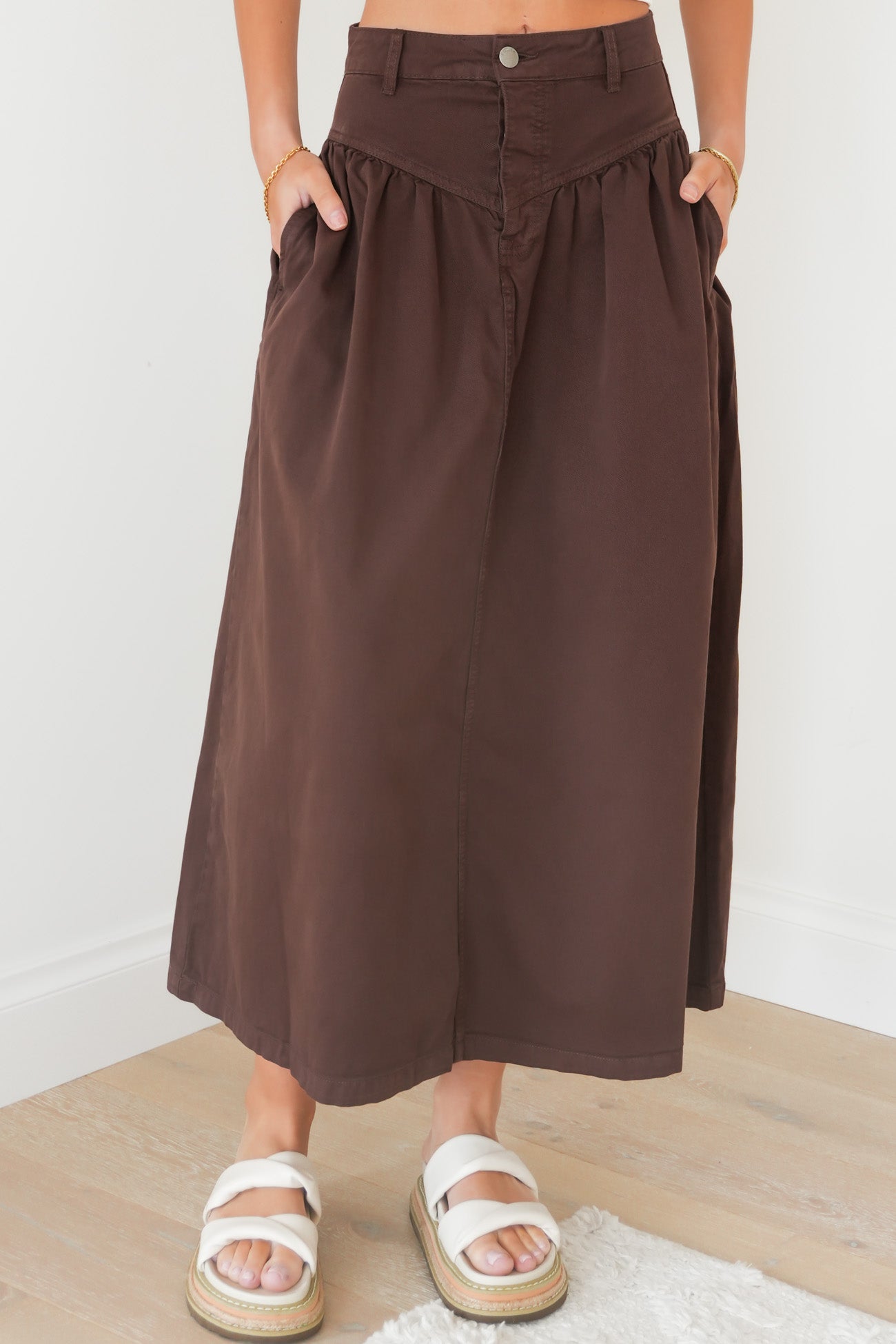 Arlo Maxi Skirt Brown