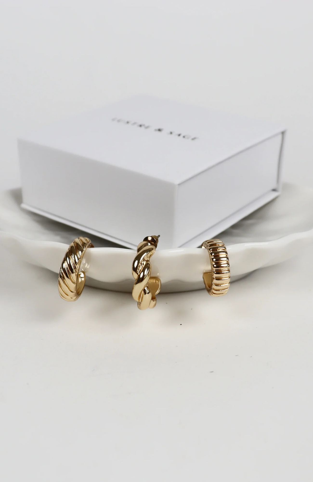 Asher Earrings 3 Pack Gold