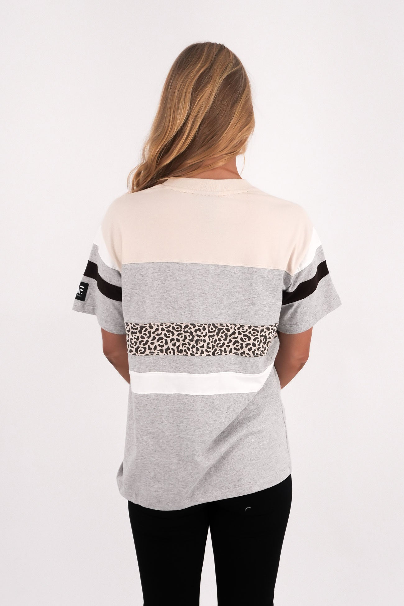 Athletica Panel Box Tee Grey Marle