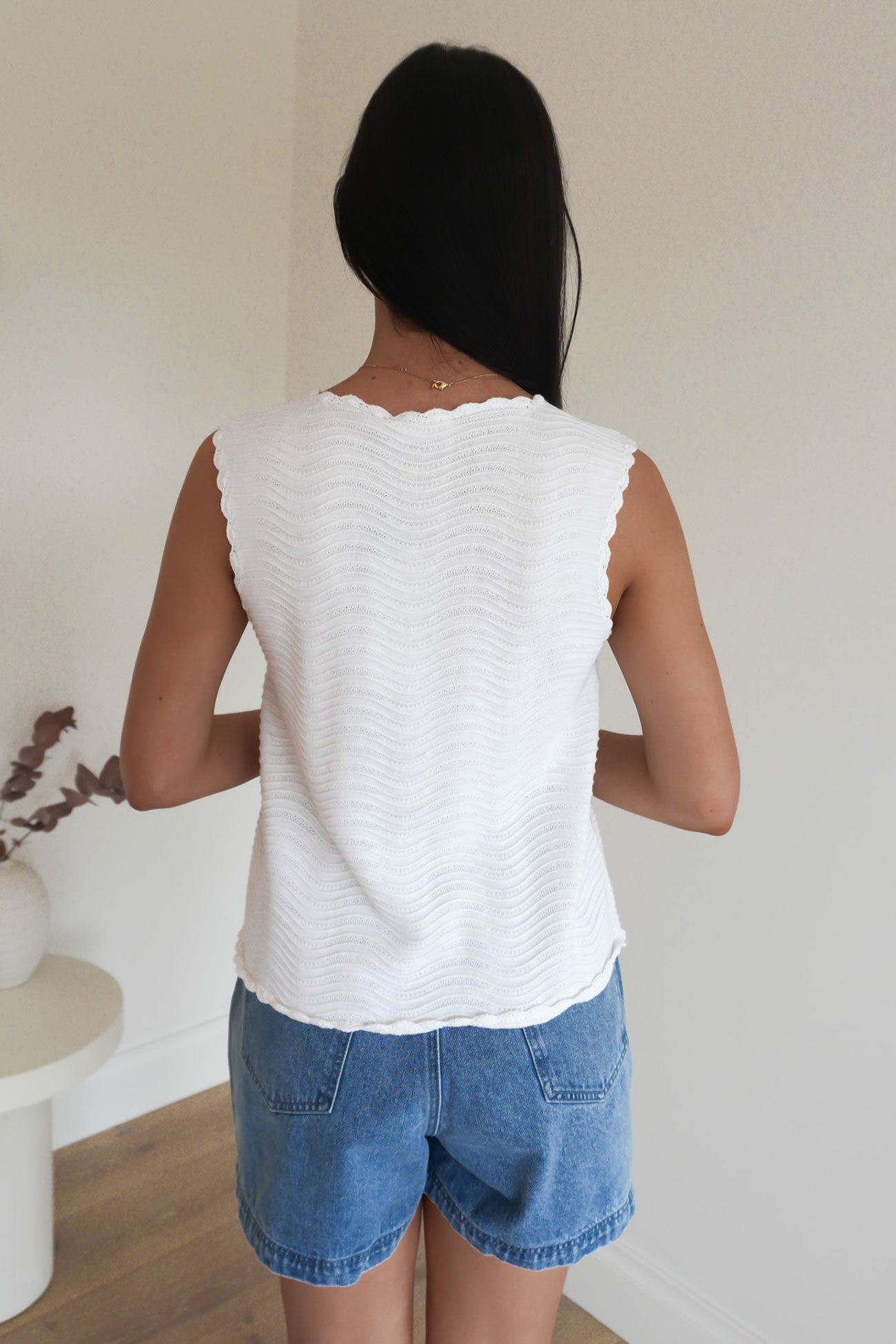 Aviva Tank White Stripe