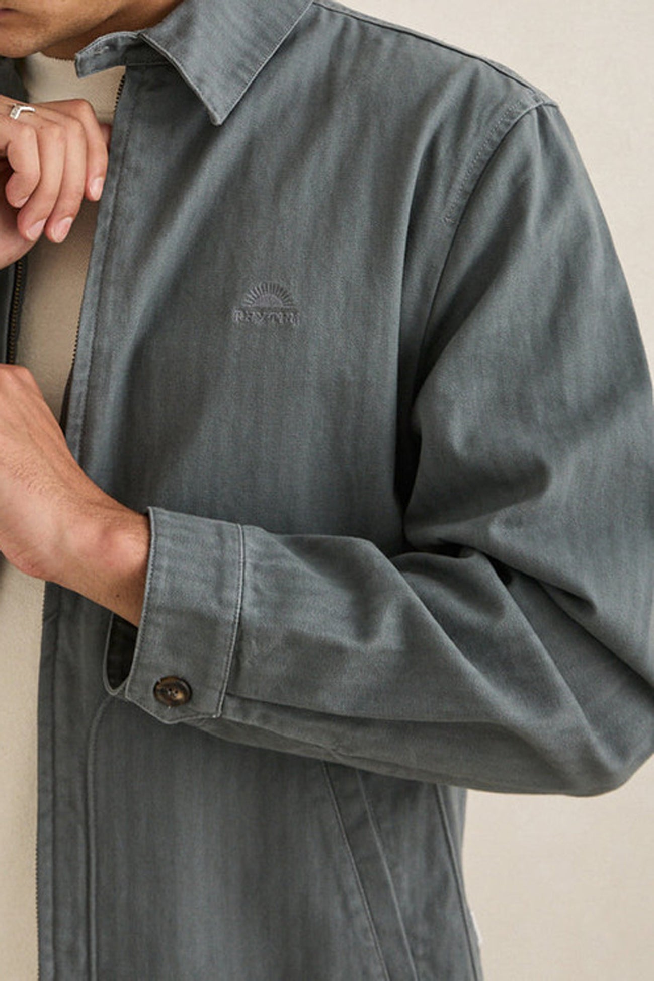 Awake Herringbone Jacket Charcoal