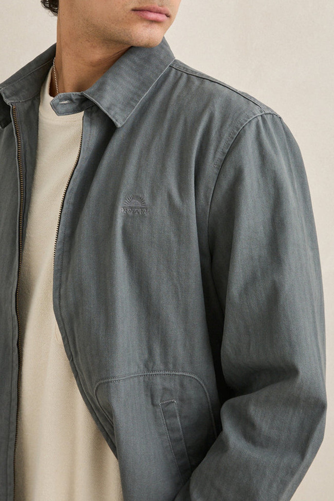 Awake Herringbone Jacket Charcoal