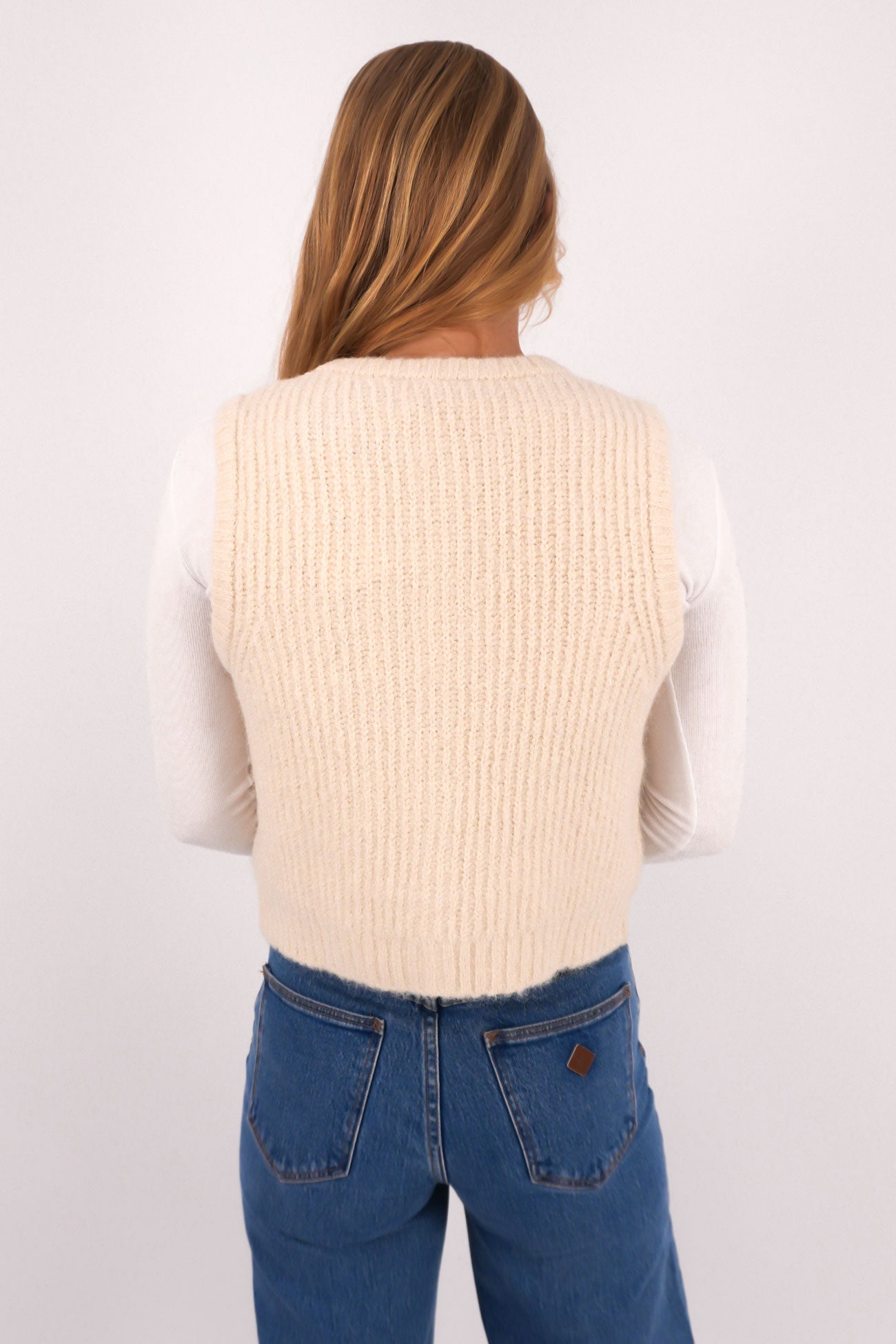 Aya Knit Vest Vanilla