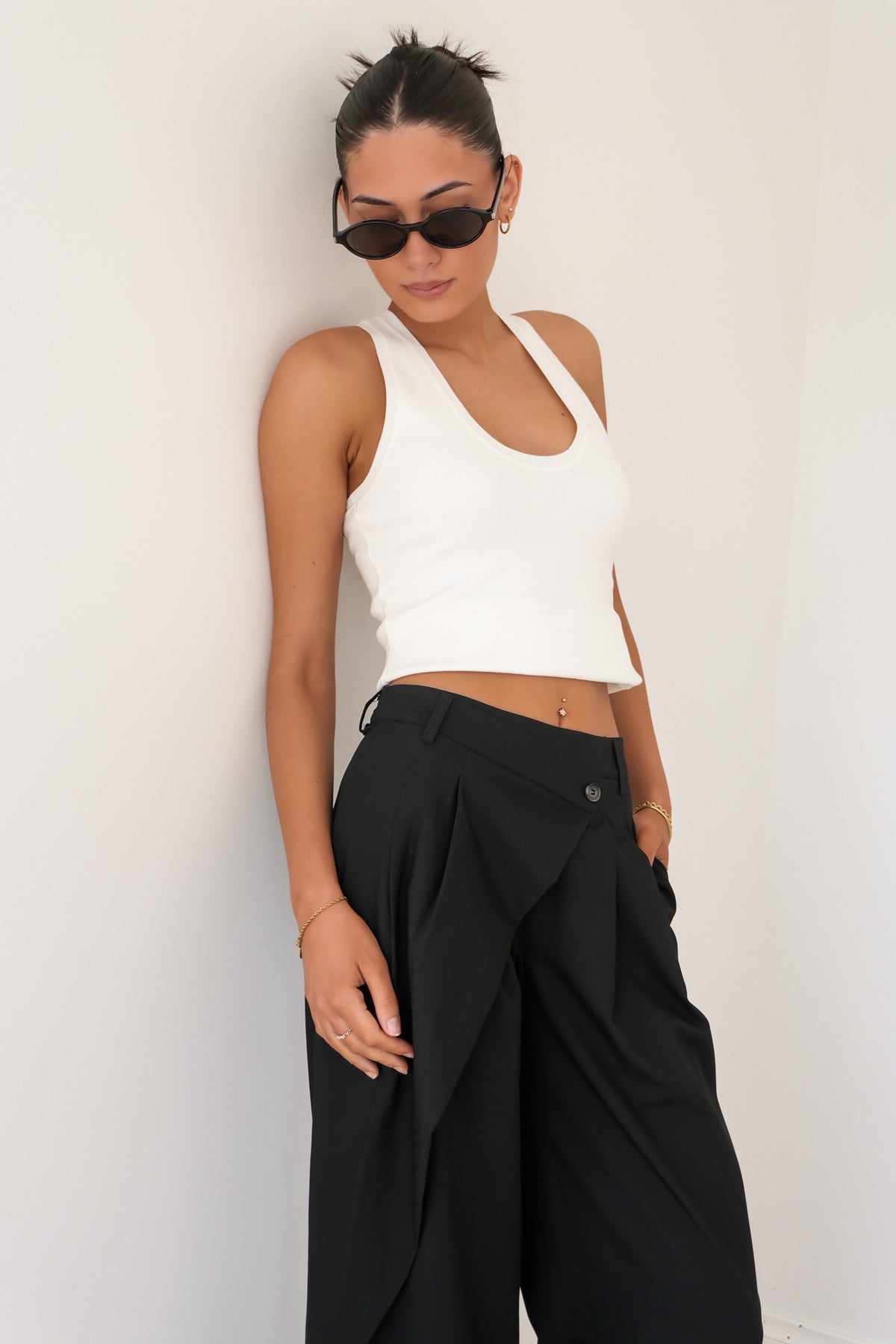 Bailee Asym Pant Black