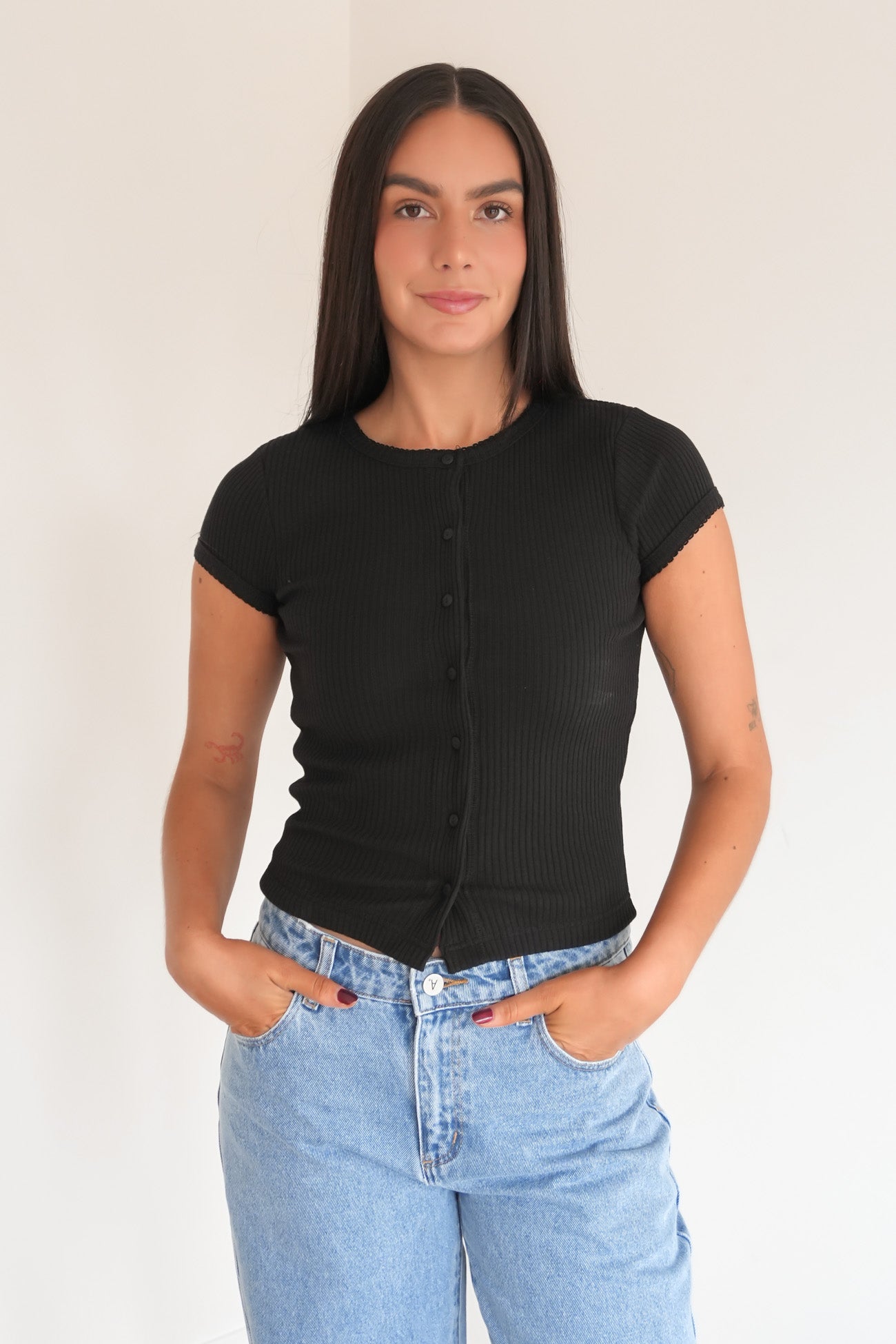Bailey Knit Top Black