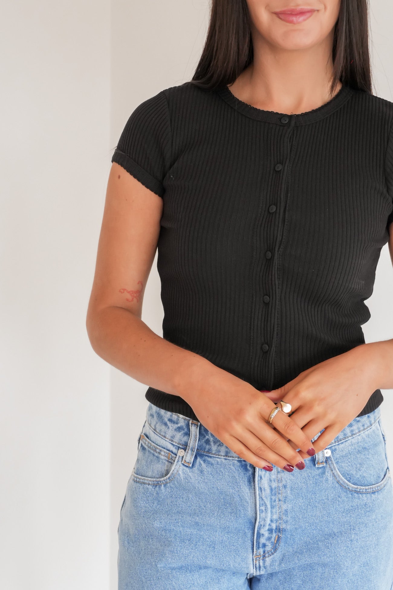 Bailey Knit Top Black