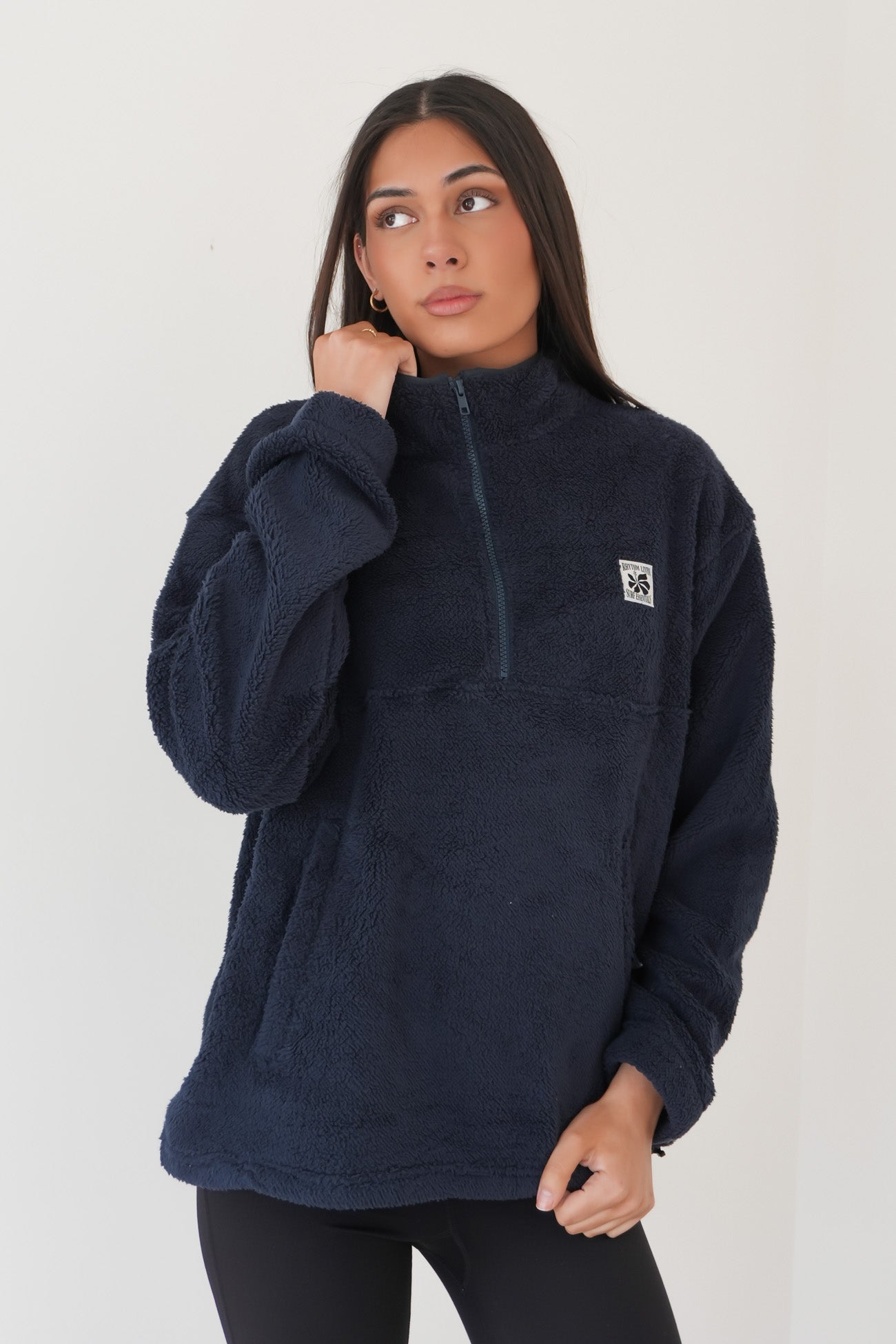 Bayside 1/4 Zip Fleece Dark Blue