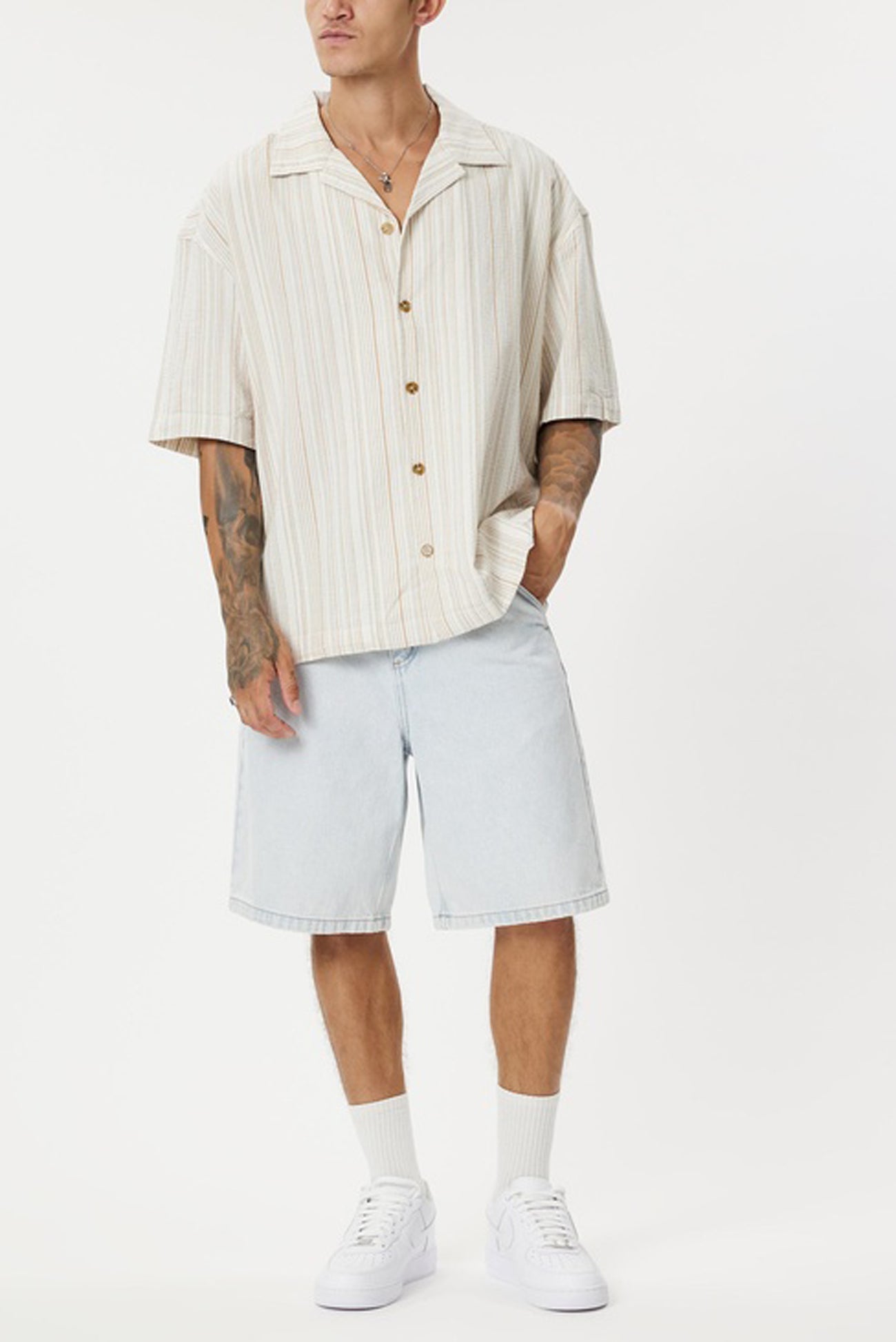 Benny-Relaxed-Stripe-Short-Sleeve-Shirt-Cream-2-jpg