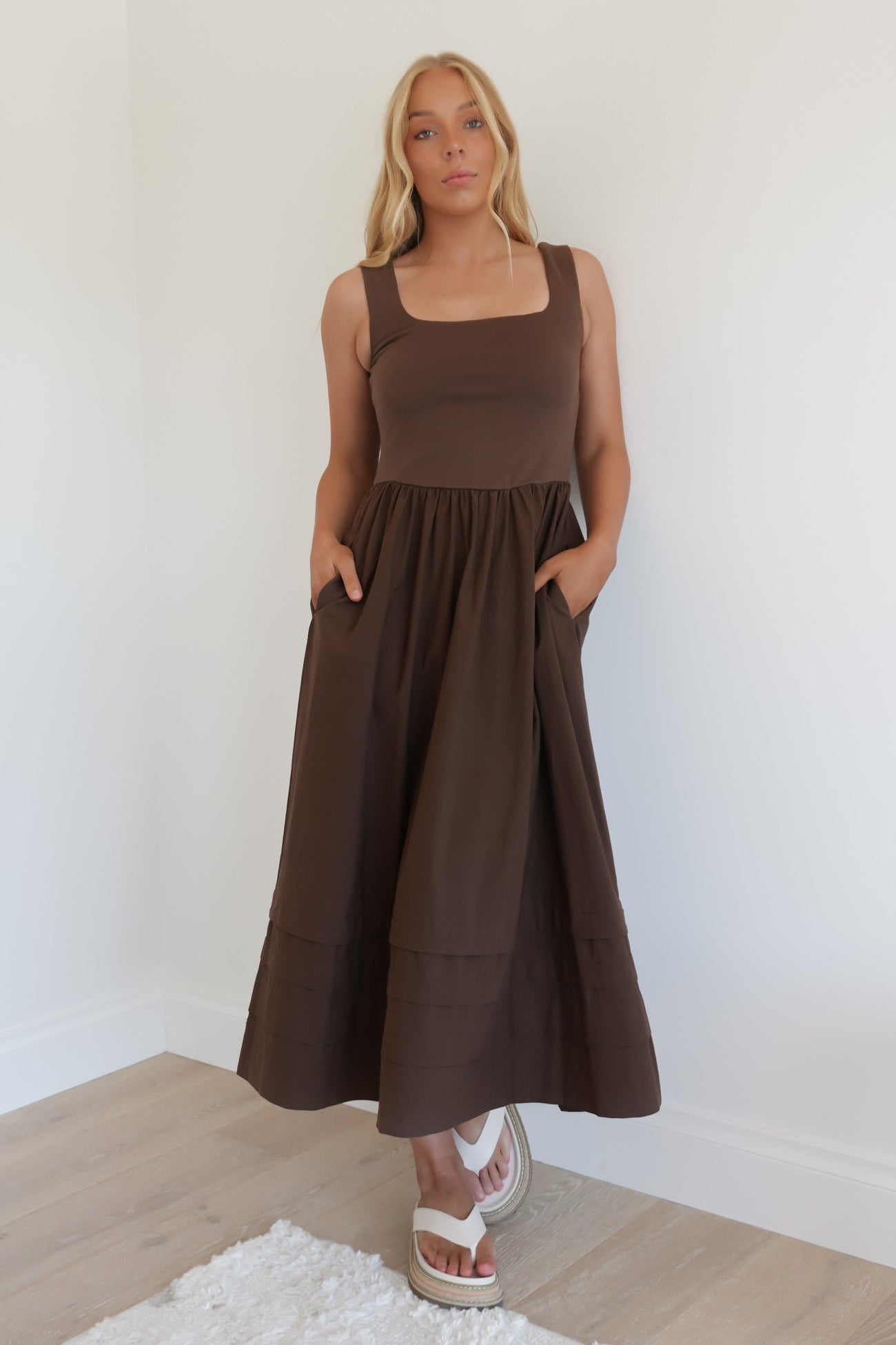 Benny Midi Dress Chocolate