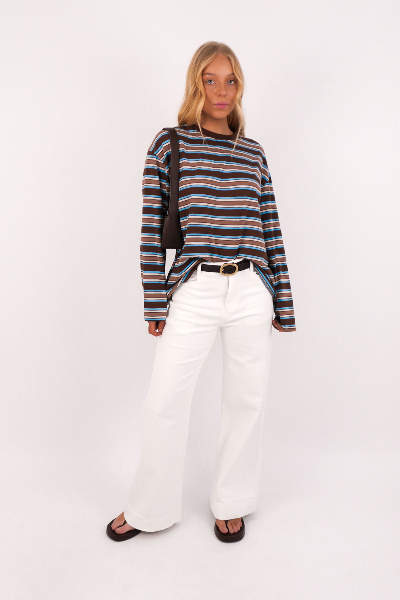 Blaze Long Sleeve Tee Chocolate Blue