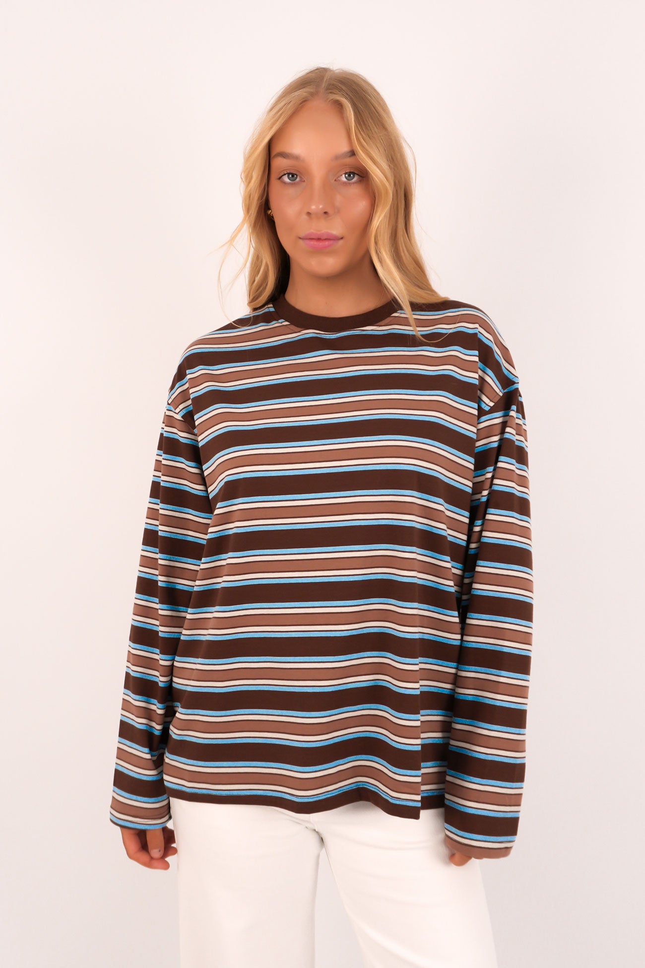 Blaze Long Sleeve Tee Chocolate Blue