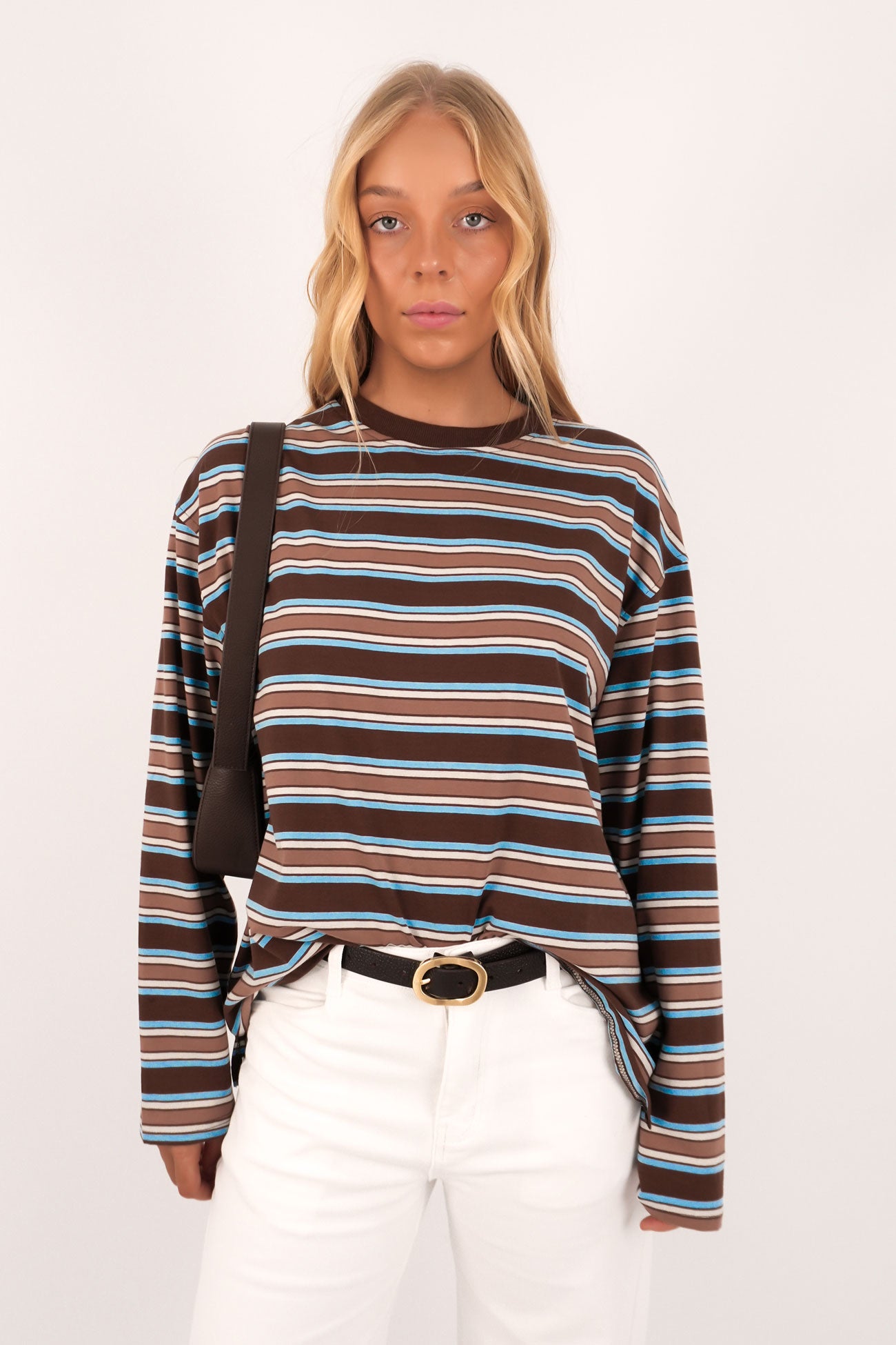 Blaze Long Sleeve Tee Chocolate Blue