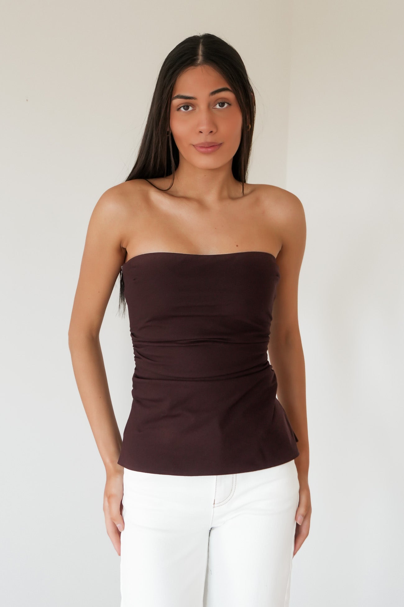 Bowie Strapless Top Chocolate
