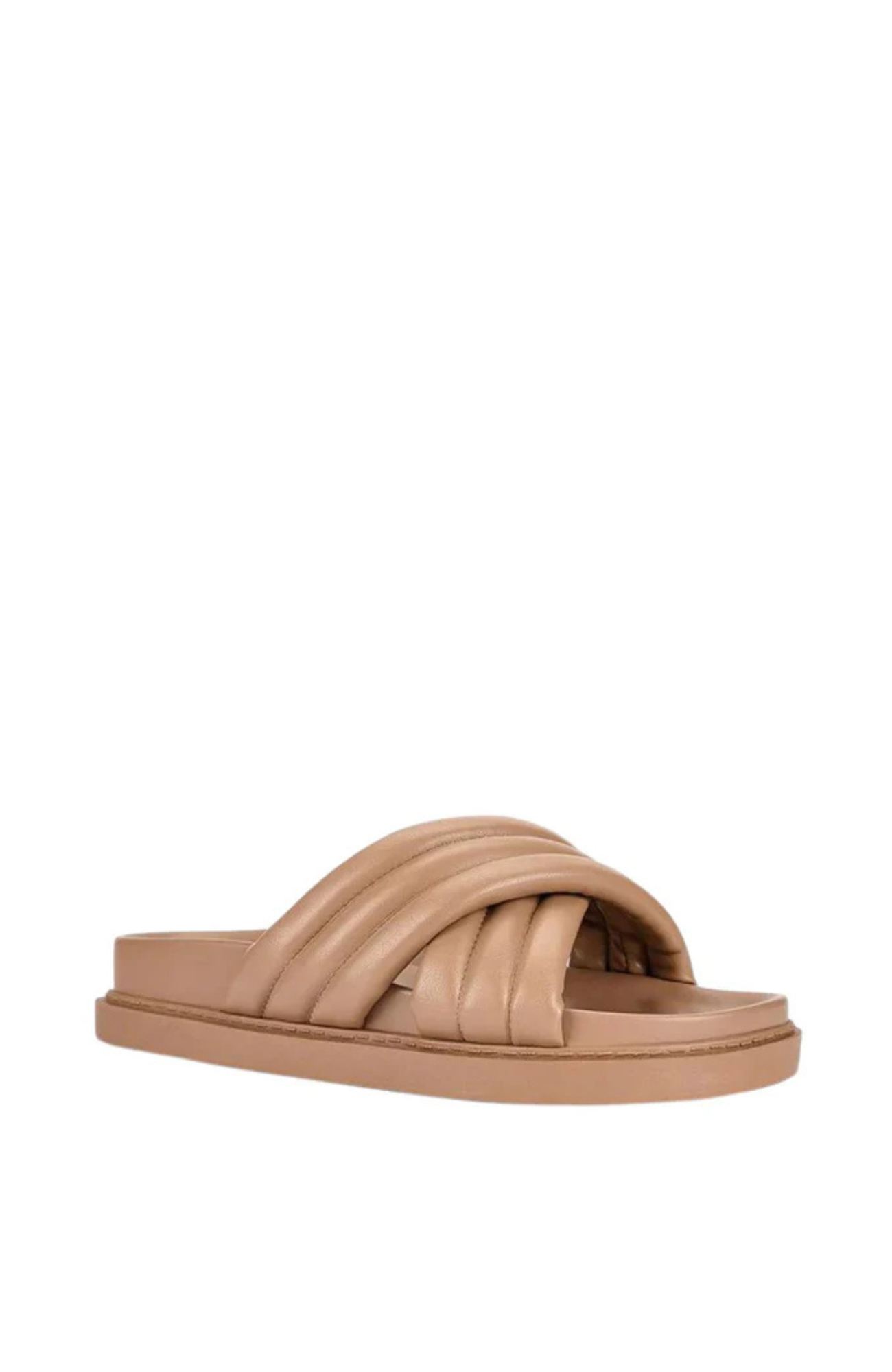 Britney Footbed Slide Dark Camel