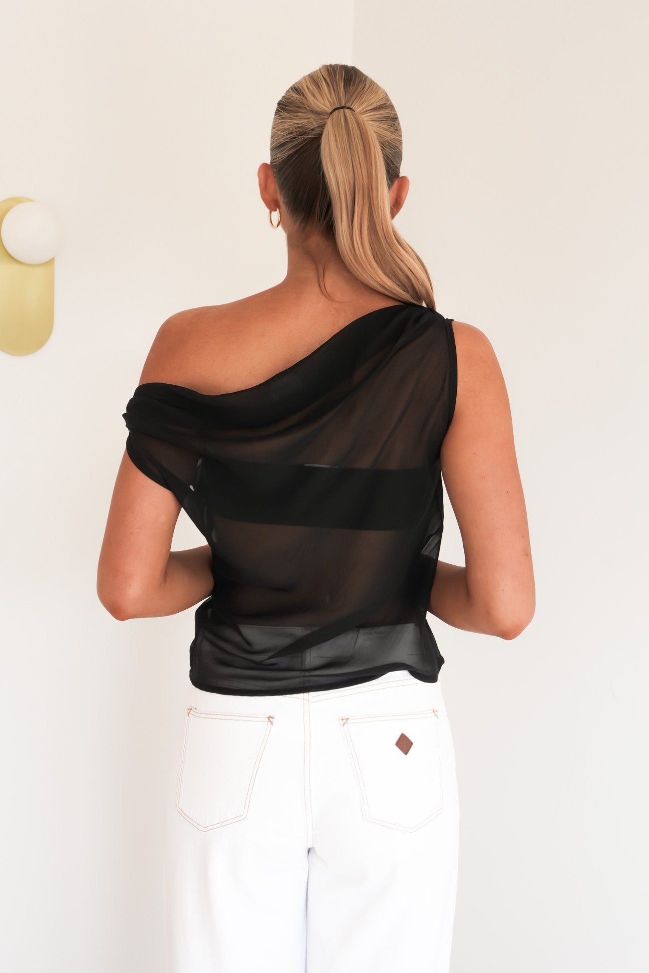 Britt Sheer Top Black