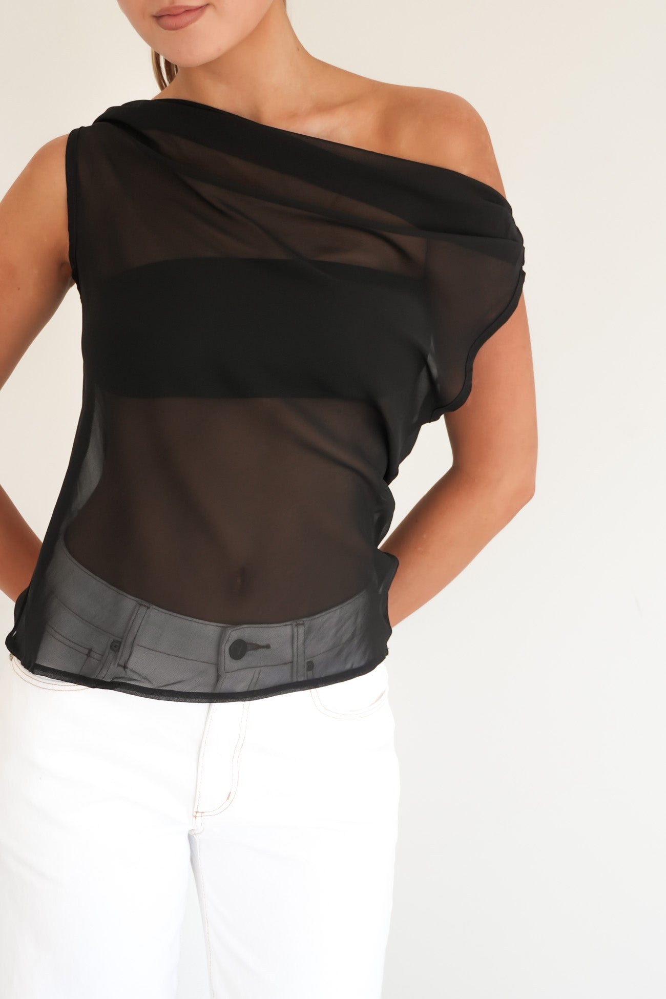 Britt Sheer Top Black