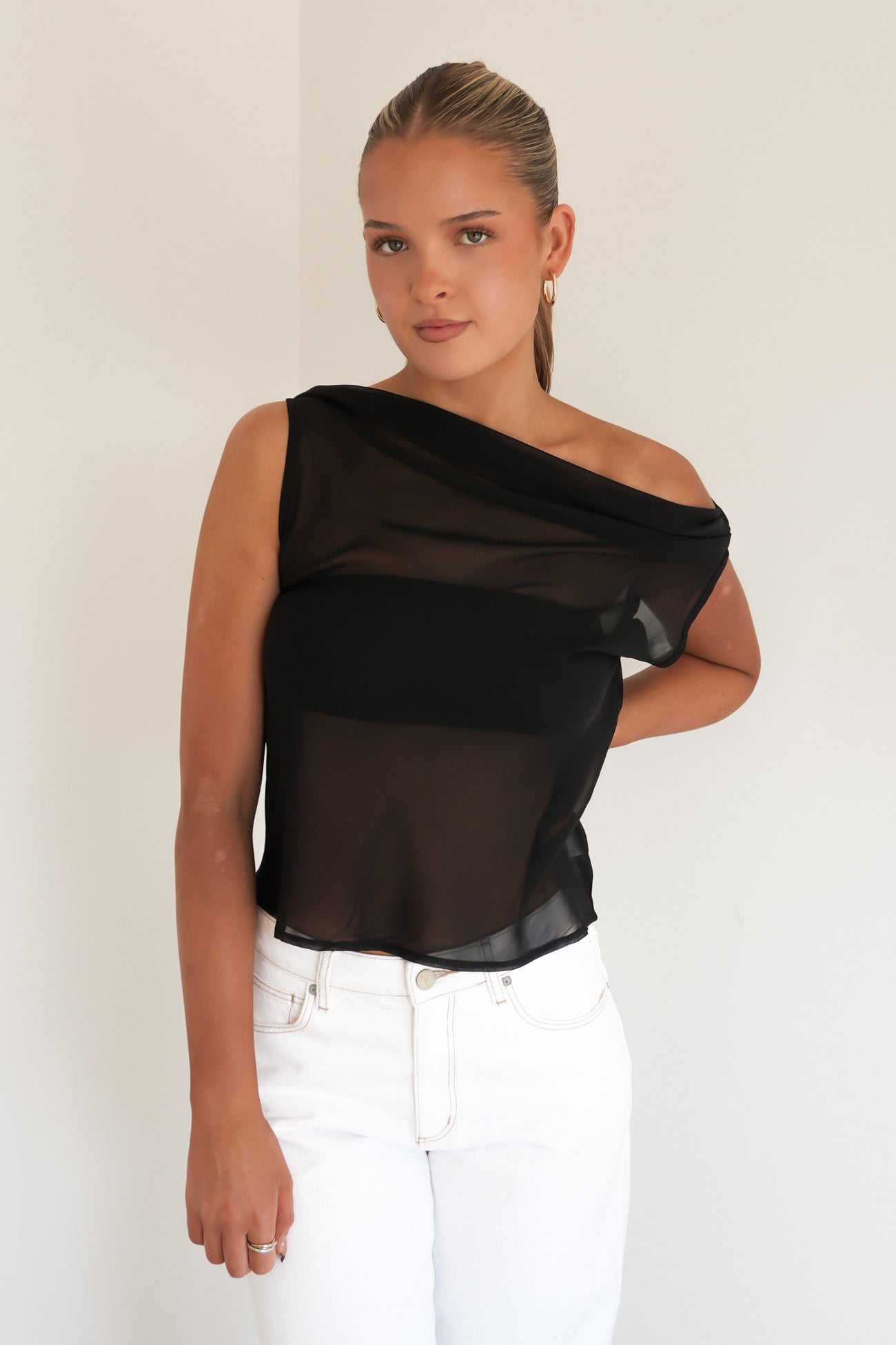 Britt Sheer Top Black