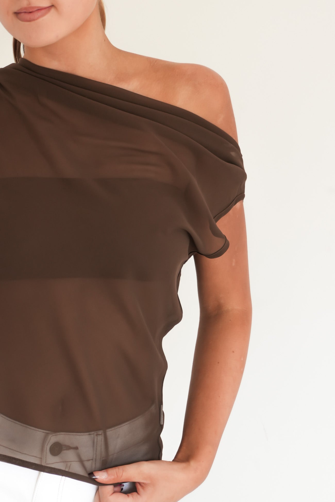 Britt Sheer Top Chocolate