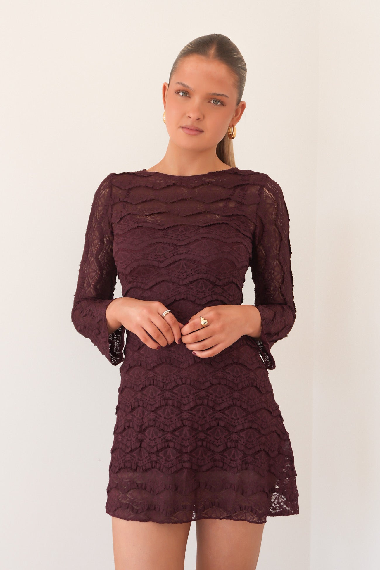 Brock Mini Dress Plum