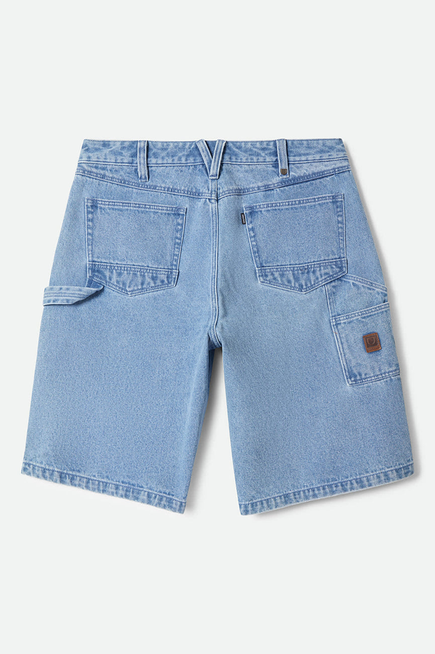 Builders Carpenter Baggy Short Washed Blue Denim