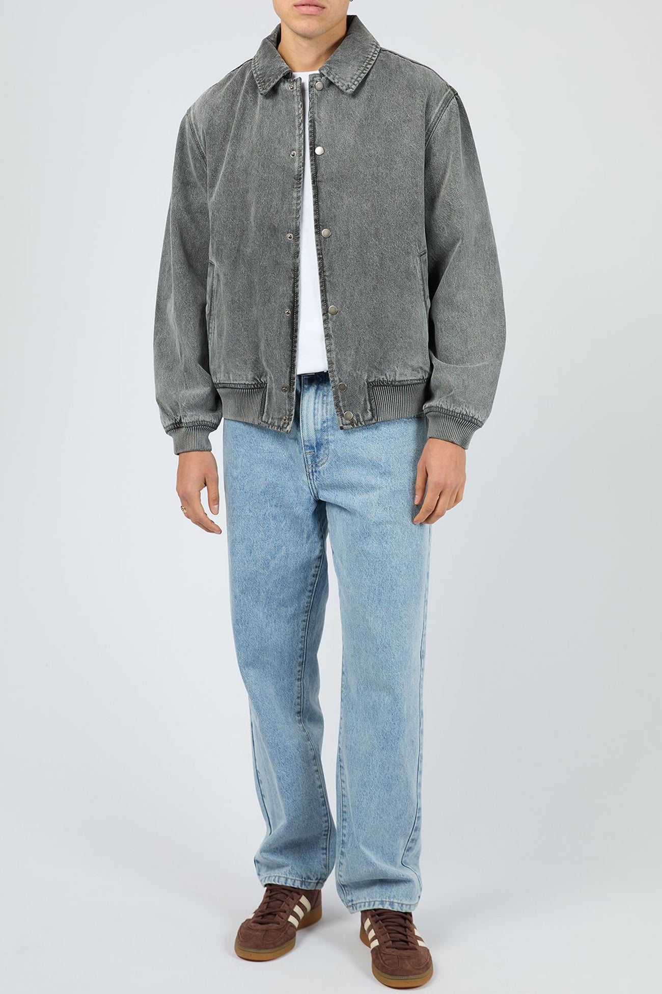 Denim Bomber Jacket Vintage Black