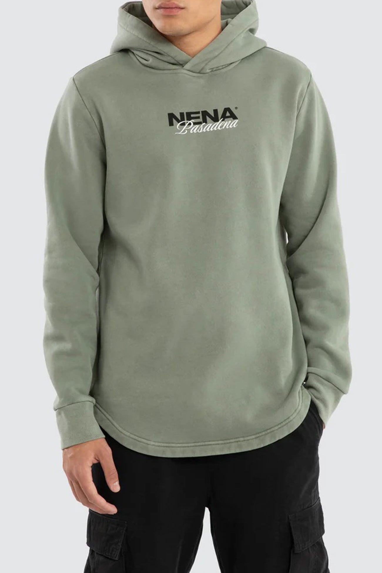 Neutral Dual Curved Hoodie Pigment Shadow