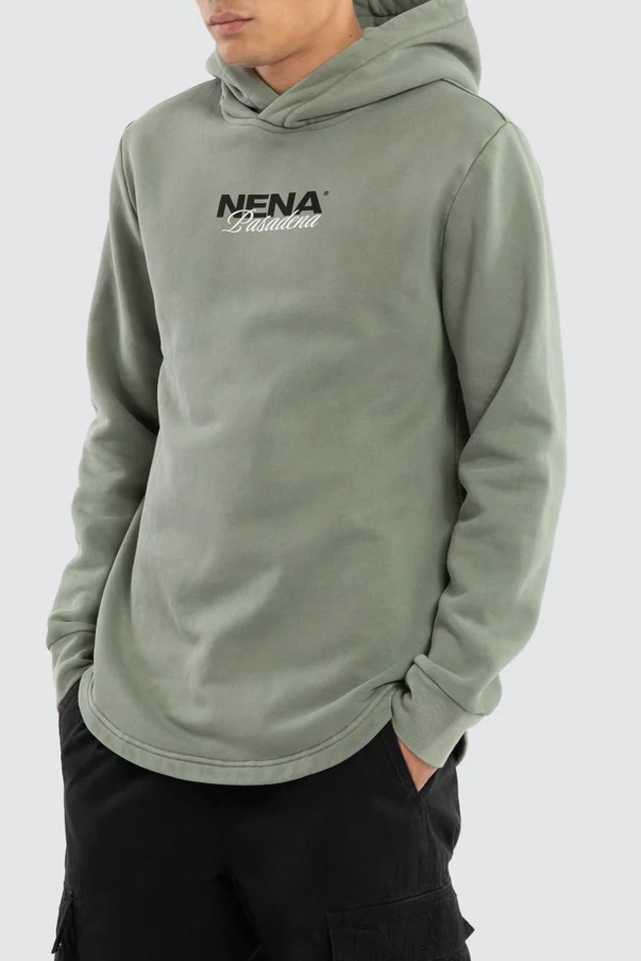 Neutral Dual Curved Hoodie Pigment Shadow