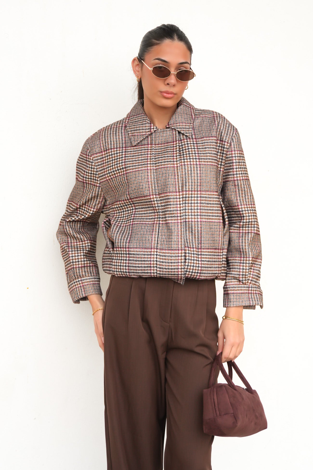 Caitlyn Bomber Plaid
