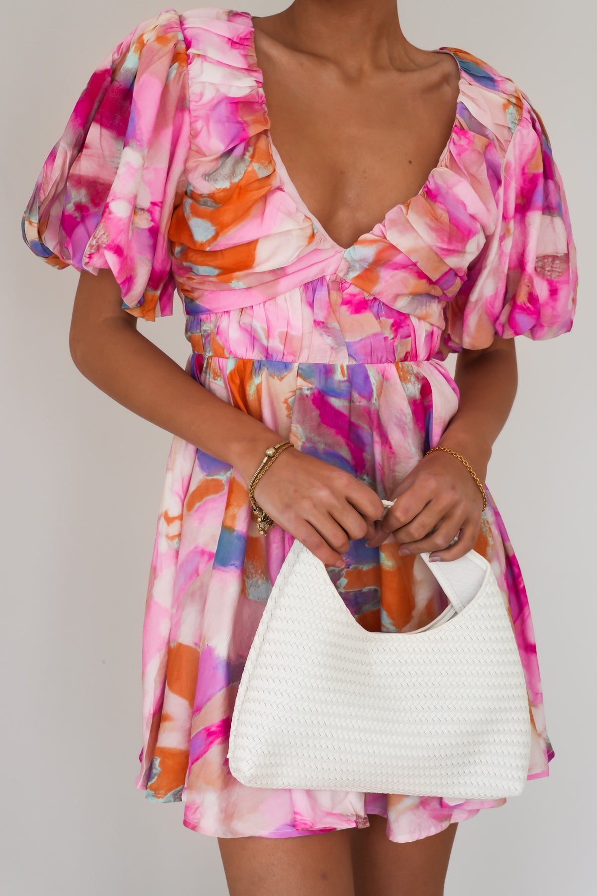 Caley Mini Dress Pink Multi