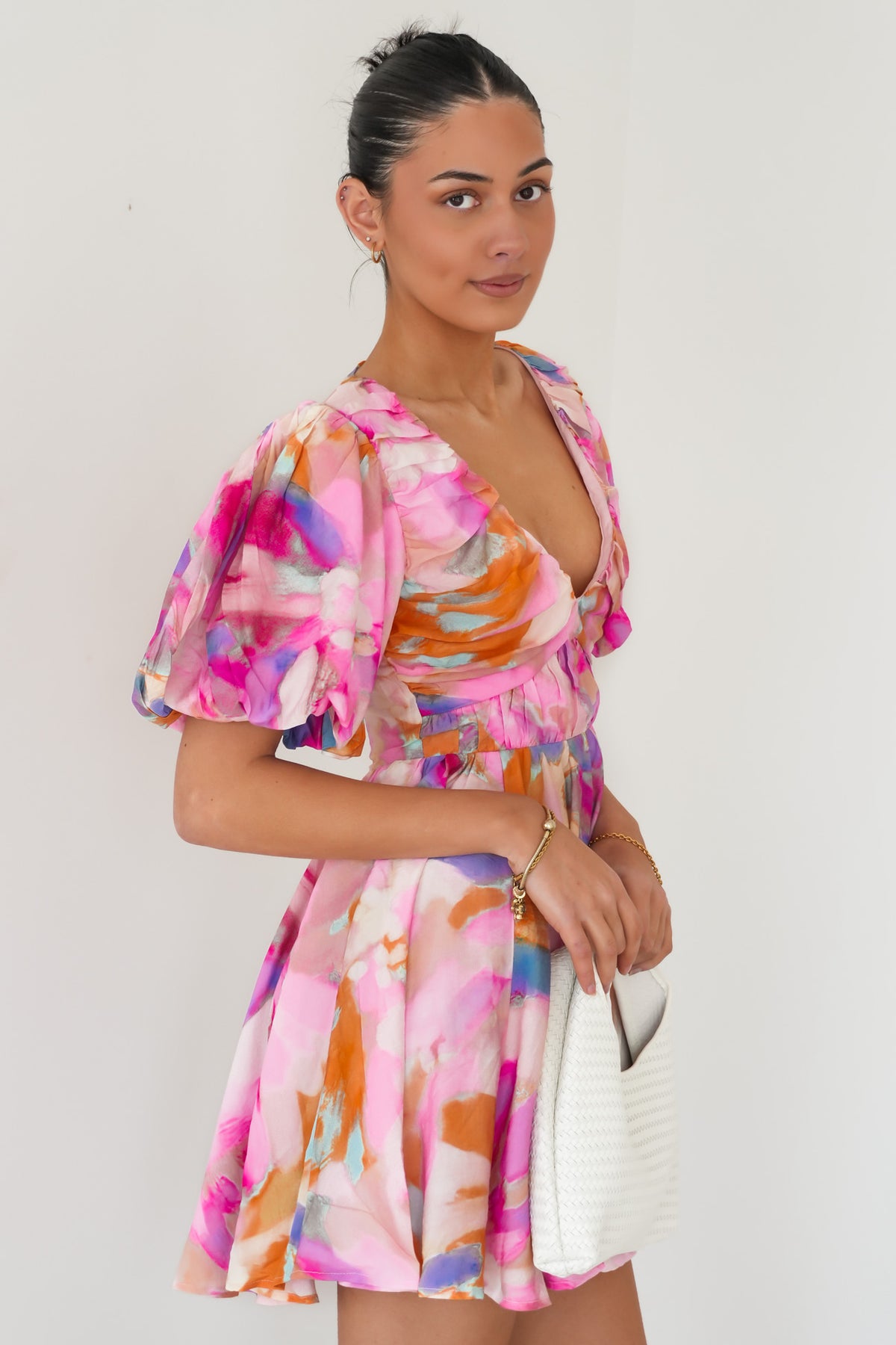 Caley Mini Dress Pink Multi